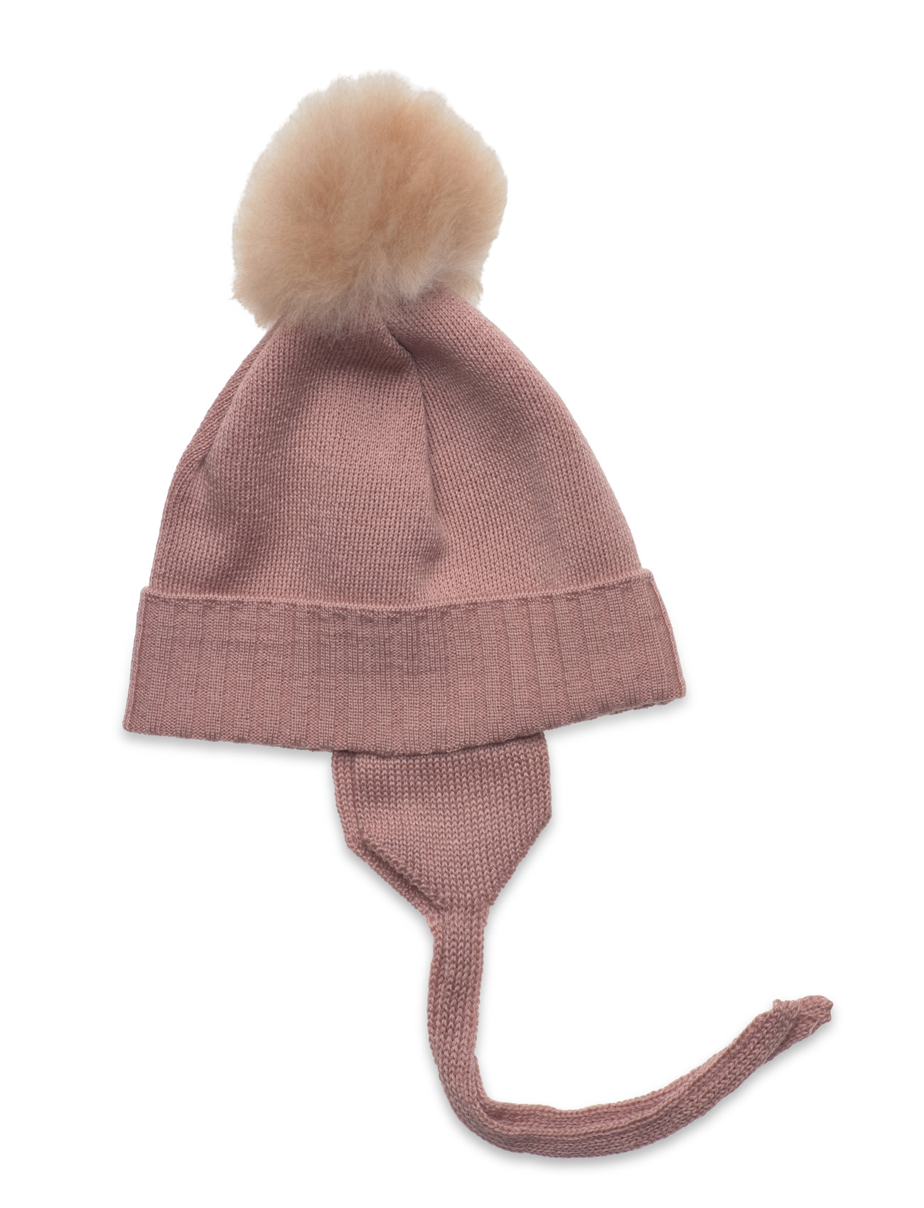 Huttelihut Bonnet Wool Knit Alpaca Pompon Rosa