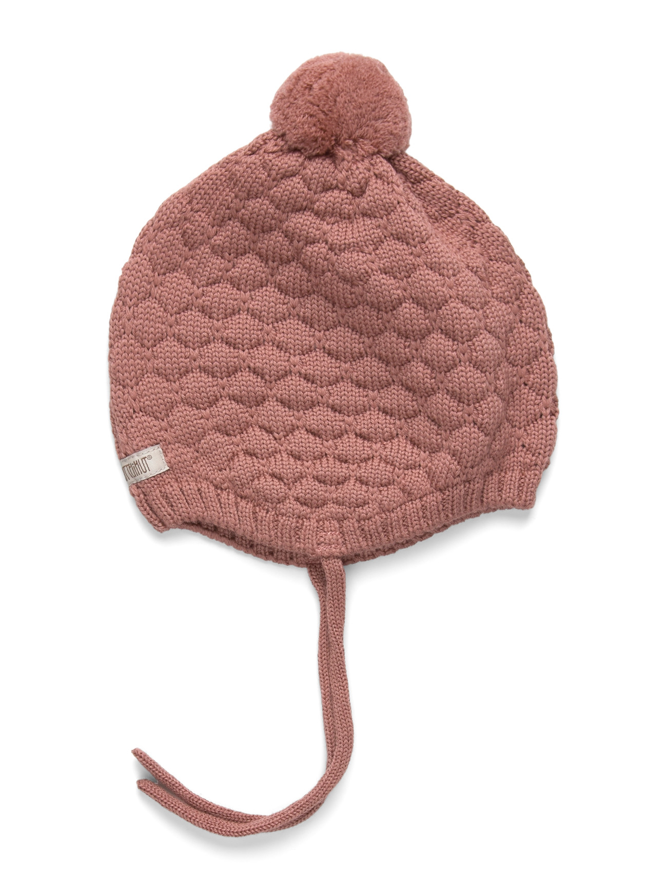 Huttelihut Bonnet Wool Knit Pompom, 86\92, Pink, Huer > Babyhuer, Børn