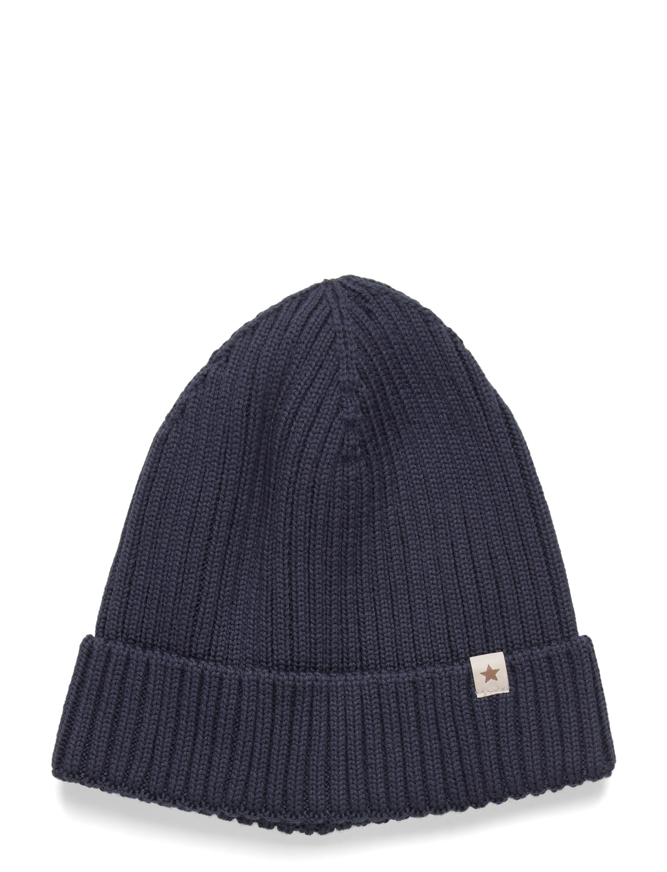 Huttelihut Beanie Wool Knit Dino, 4-6Y, Navy, Huer > Beanie, Børn