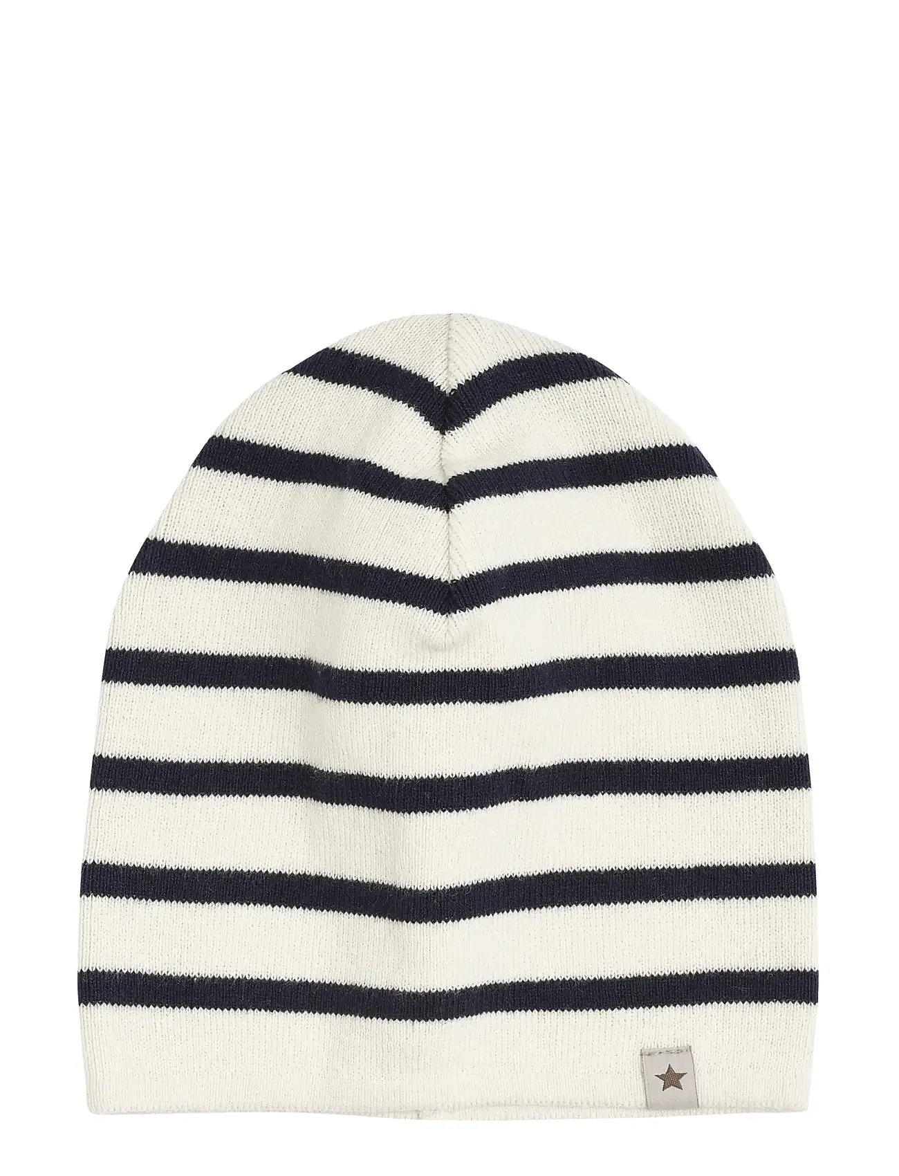 Huttelihut Beanie Stripe Knit, 2-4Y, Navy, Huer > Beanie, Børn