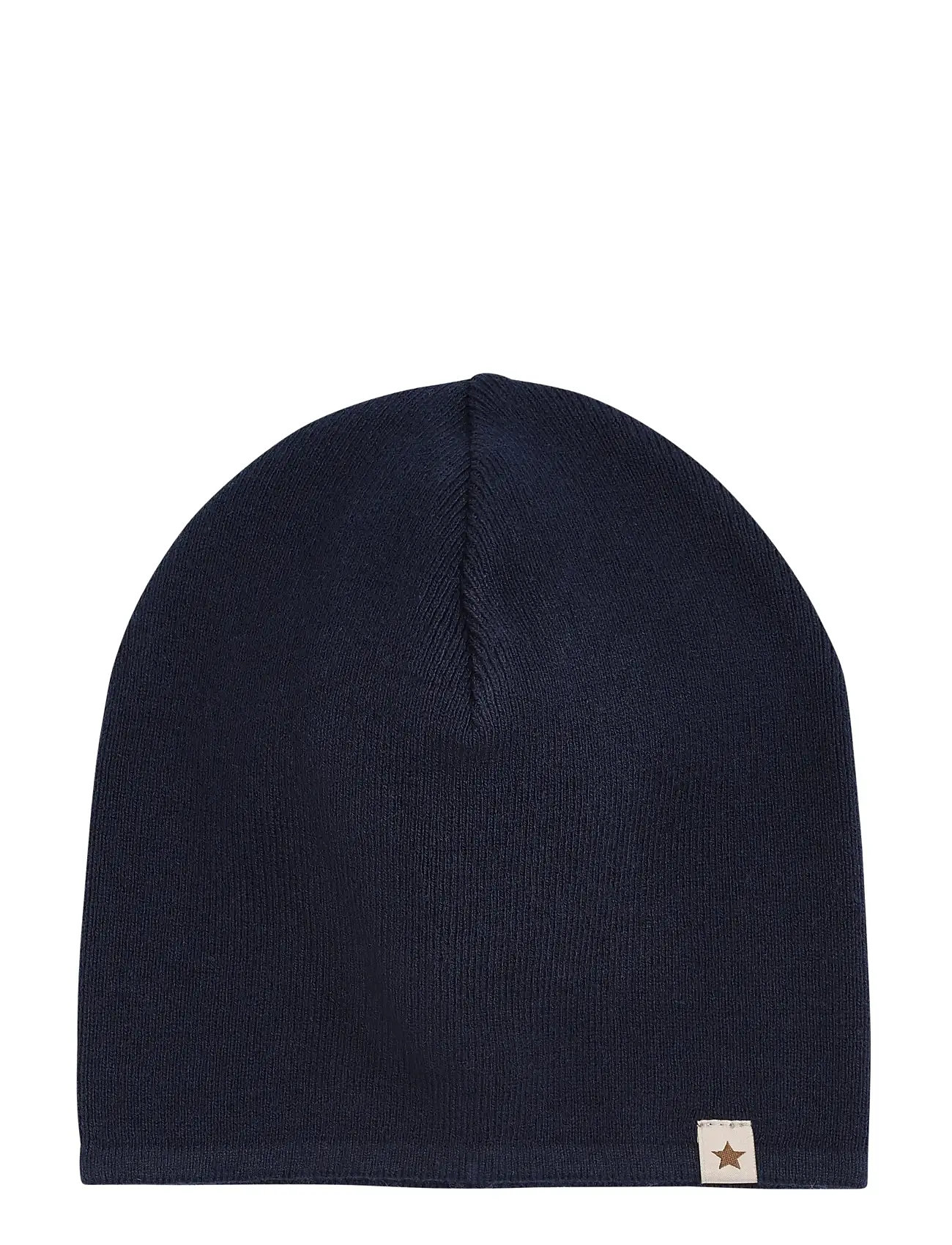 Huttelihut Beanie Solid Knit, 2-4Y, Navy, Huer > Beanie, Børn