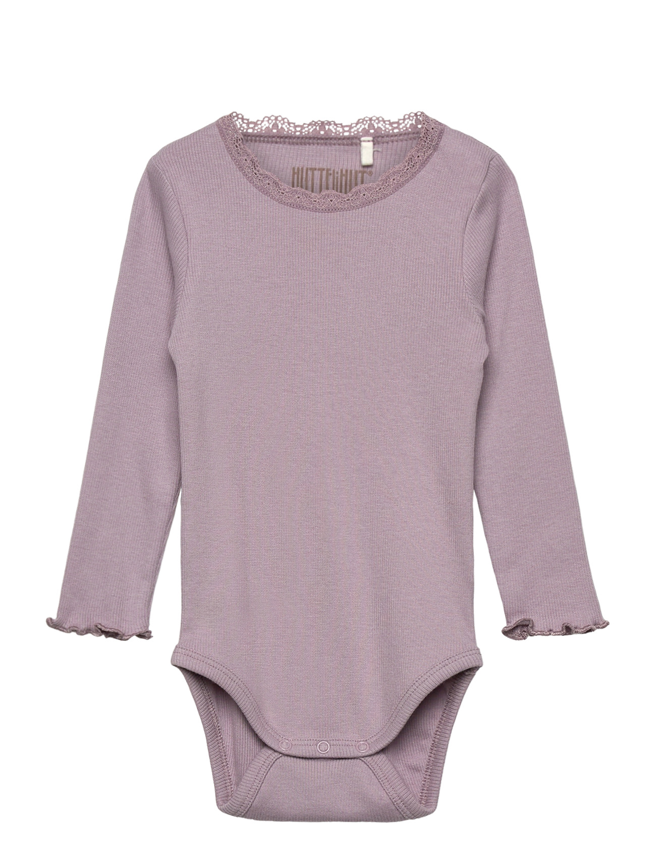 HUTTELIHUT Body Ls Rib Lila - 74 - Kinder