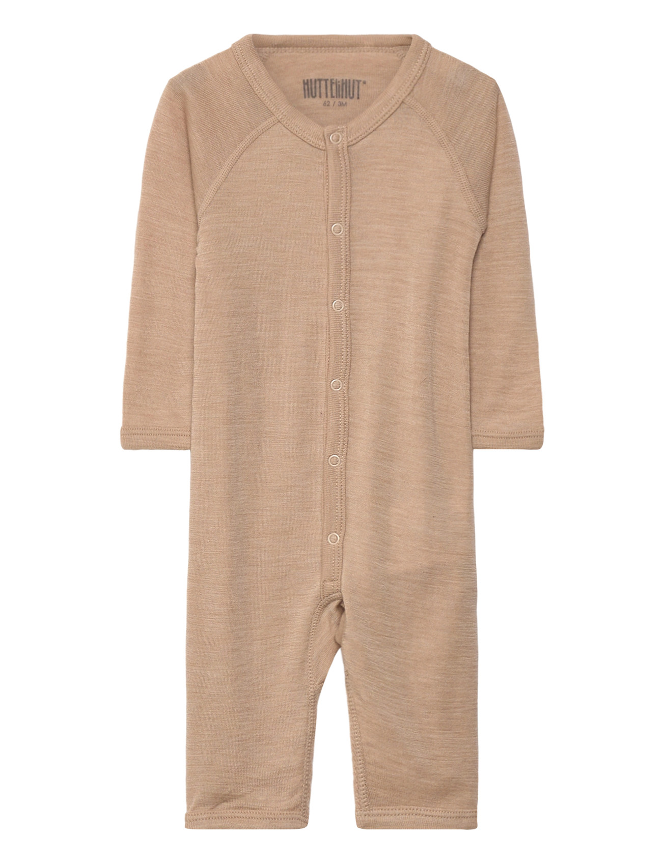 Huttelihut Suit Ls Wool, 56, Beige, Bodysuits > Langærmede Bodysuits, Børn