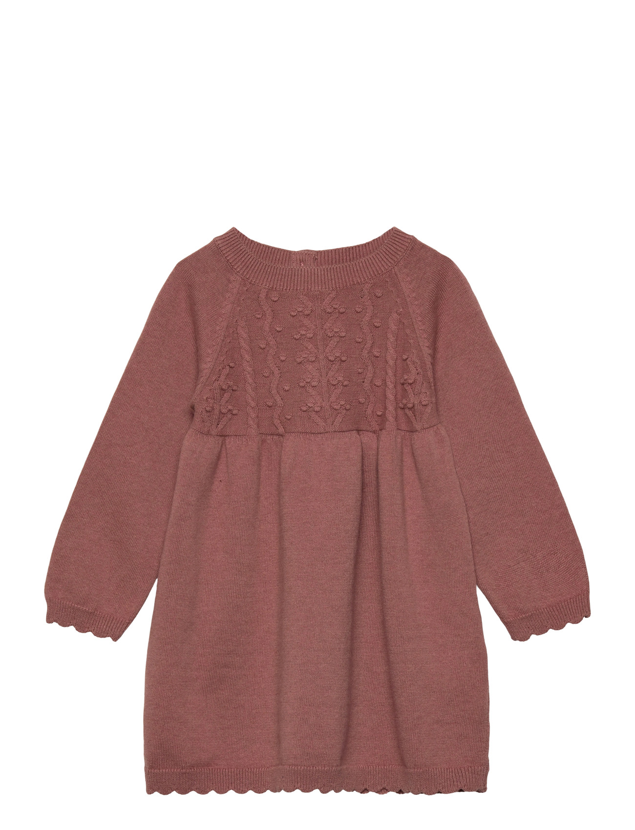 Huttelihut Dress Ls Knit W. Wool, 80, Pink, Fritidskjoler > Fritidskjoler Med Lange Ærmer, Børn