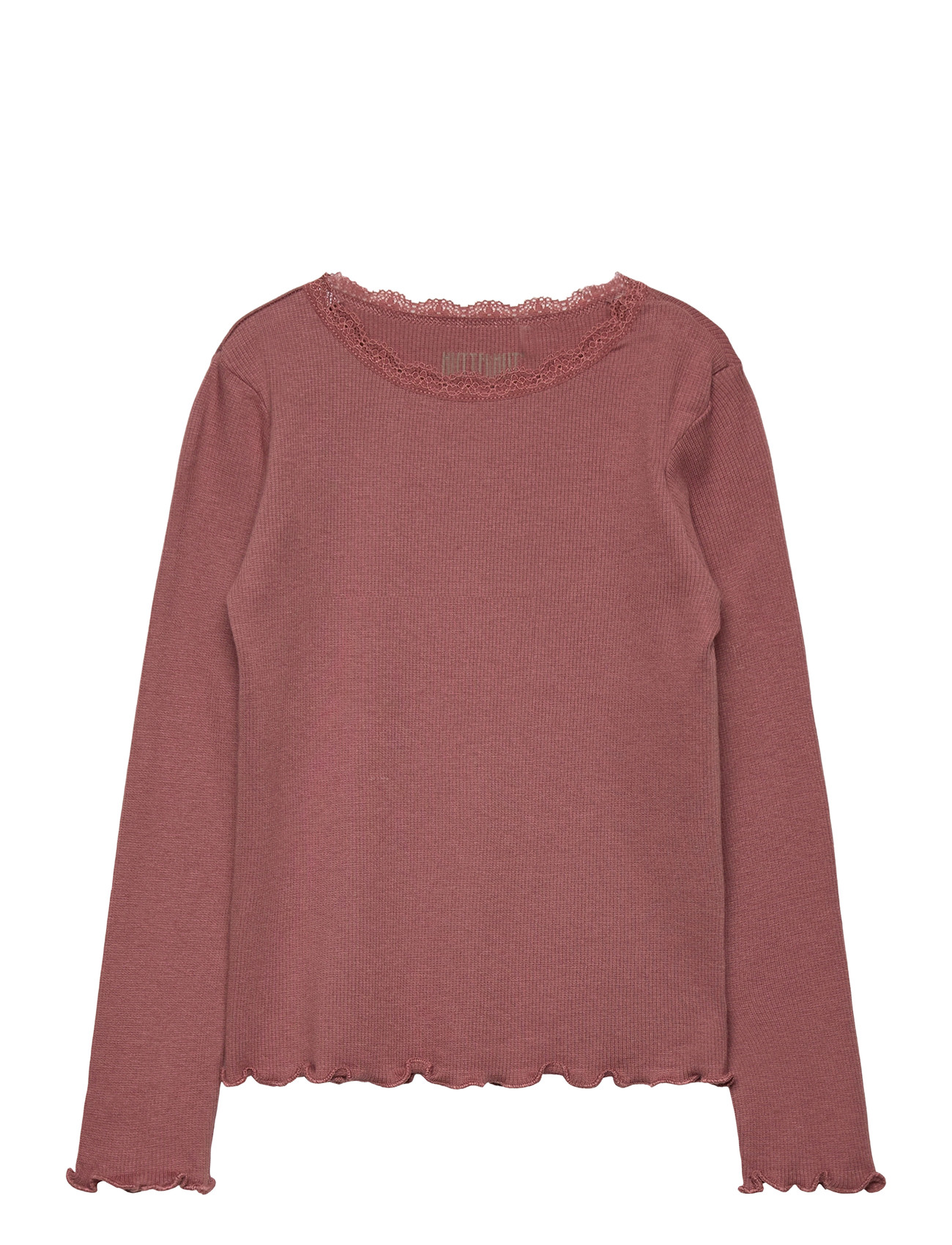 Huttelihut T-Shirt Ls Rib, 98, Pink > Overdele, Børn