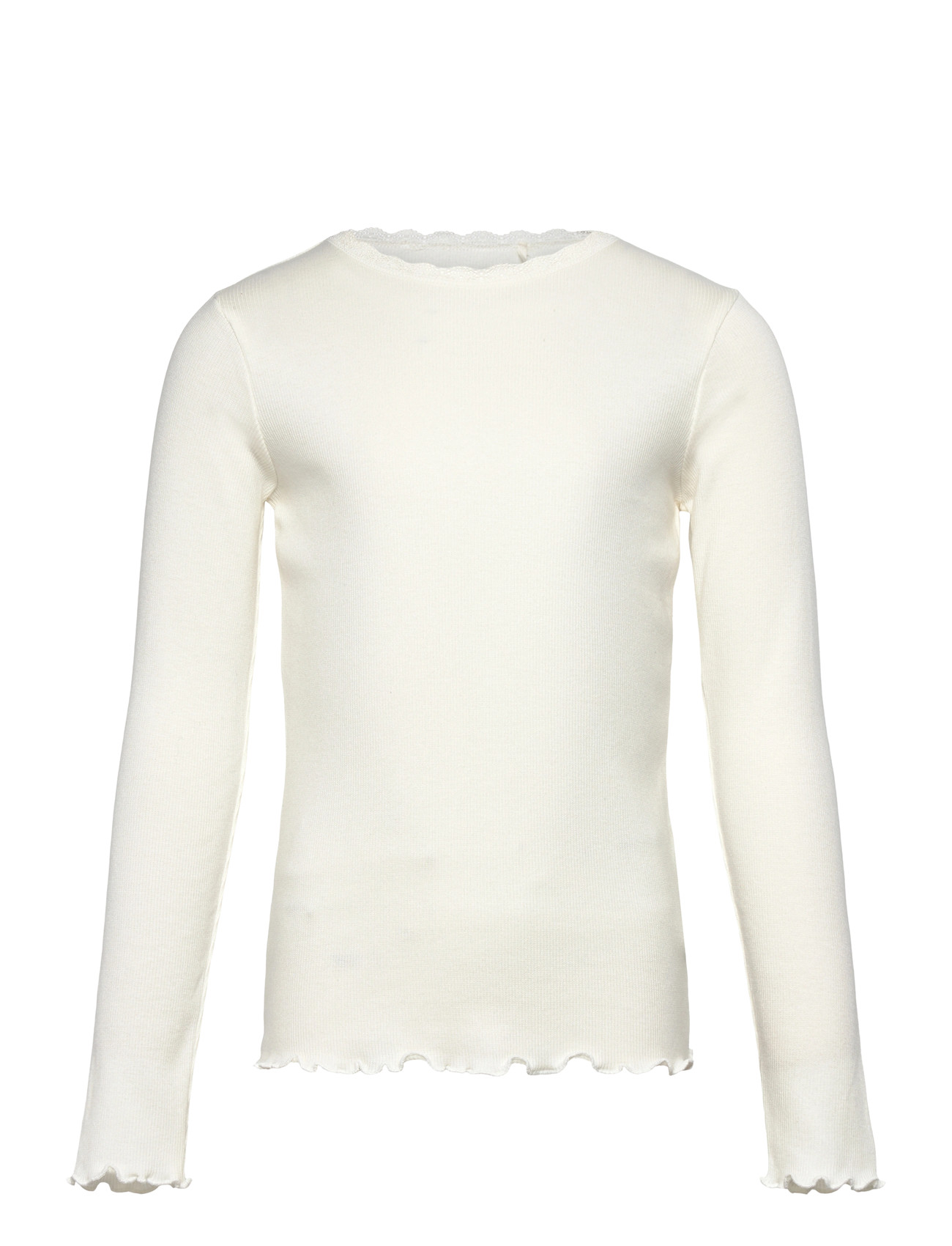 Huttelihut T-Shirt Ls Rib, 86, White > Overdele, Børn