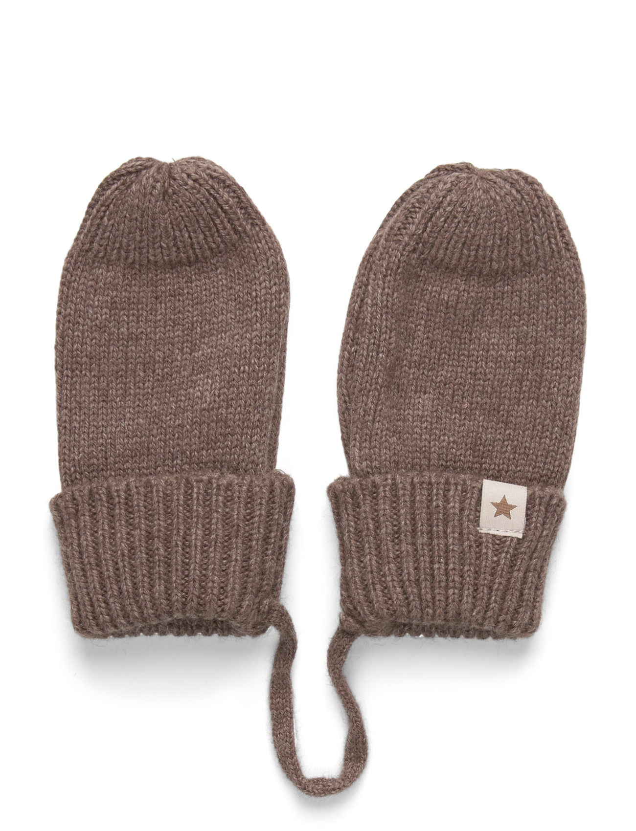 Huttelihut Mittens Wool Knit, 50., Brown, Handsker Og Vanter > Vanter, Børn