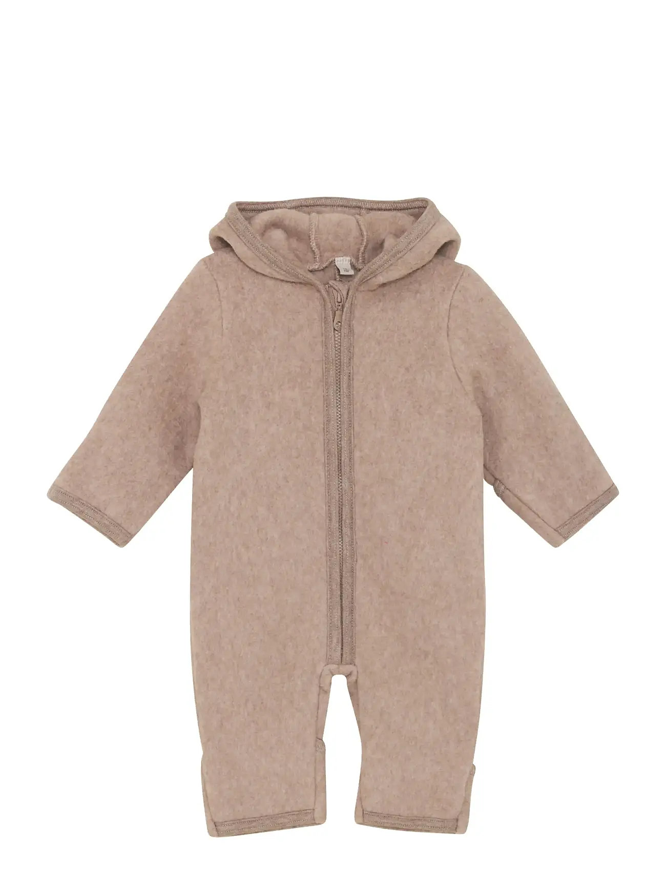 Huttelihut Pram Suit Cotton Fleece, 68, Beige, Yderbeklædning I Fleece > Overalls I Fleece, Børn
