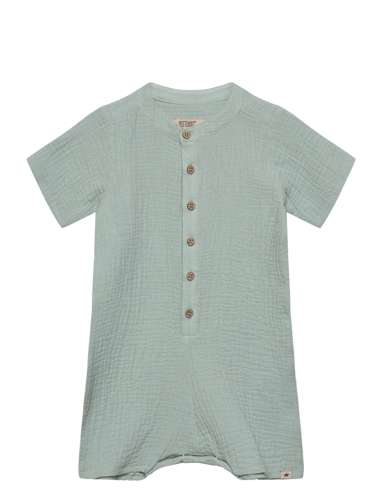 Huttelihut Playsuit Ss Muslin, 86, Green, Kroppe > Kortærmede, Børn