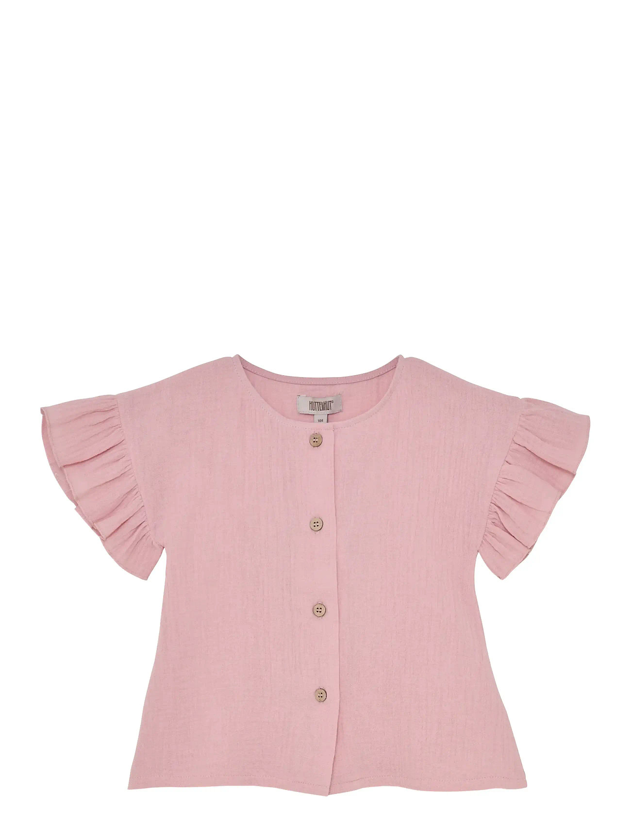 Huttelihut Blouse Ss Muslin, 98, Pink, Overdele > Bluser & Tunikaer, Børn