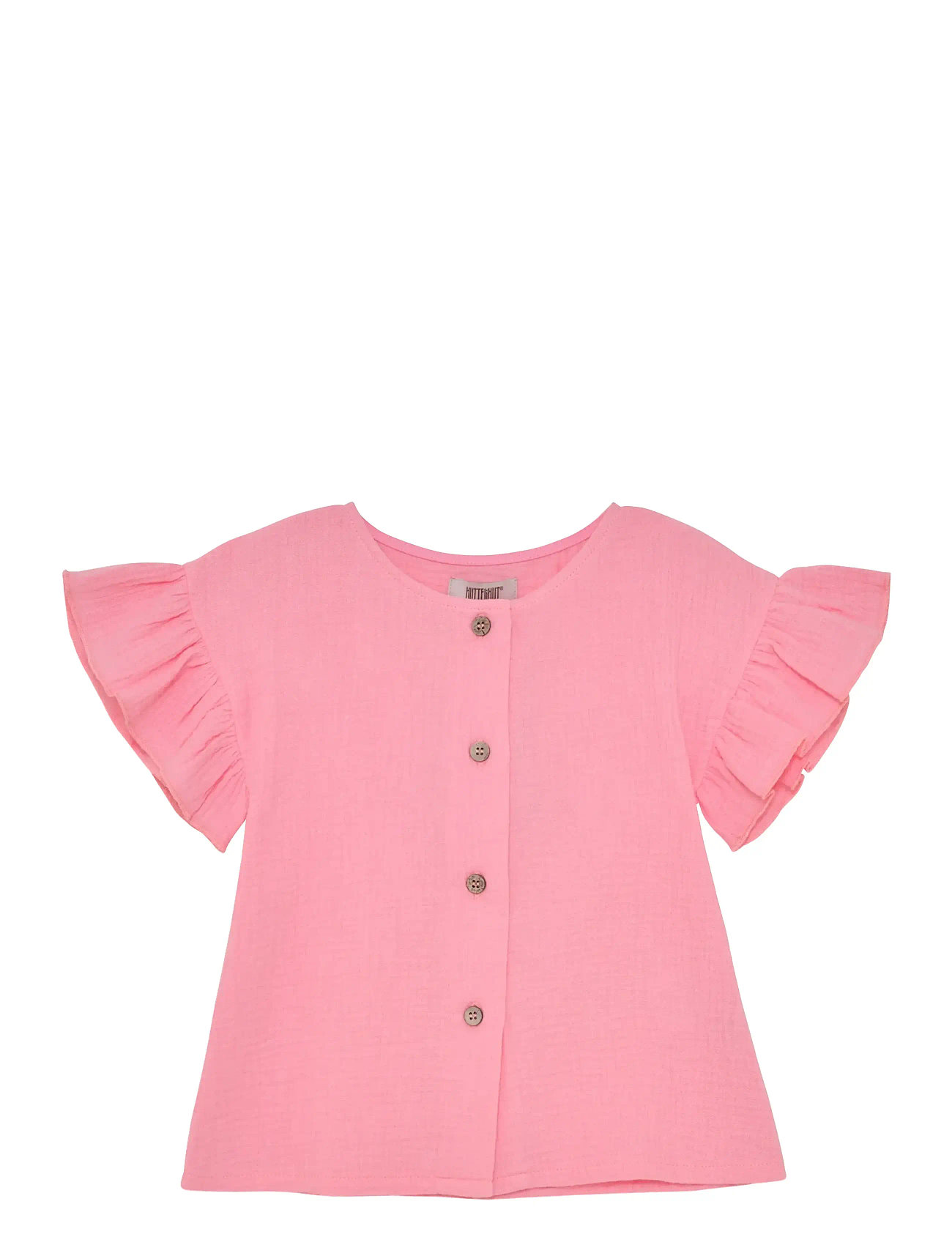 Huttelihut Blouse Ss Muslin, 92, Pink, Overdele > Bluser & Tunikaer, Børn