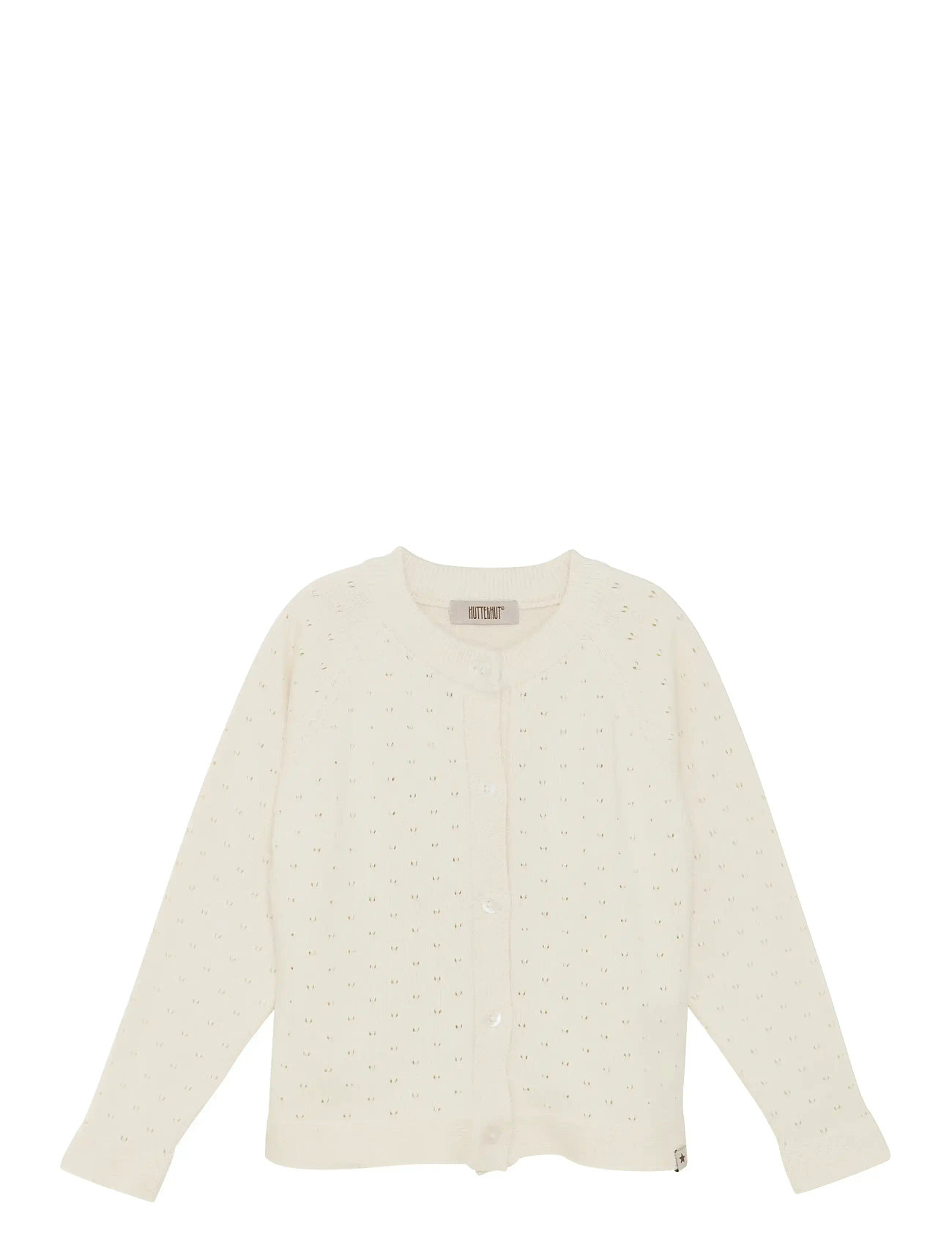Huttelihut Cardigan Knit, 98, Cream, Strik > Cardigans, Børn