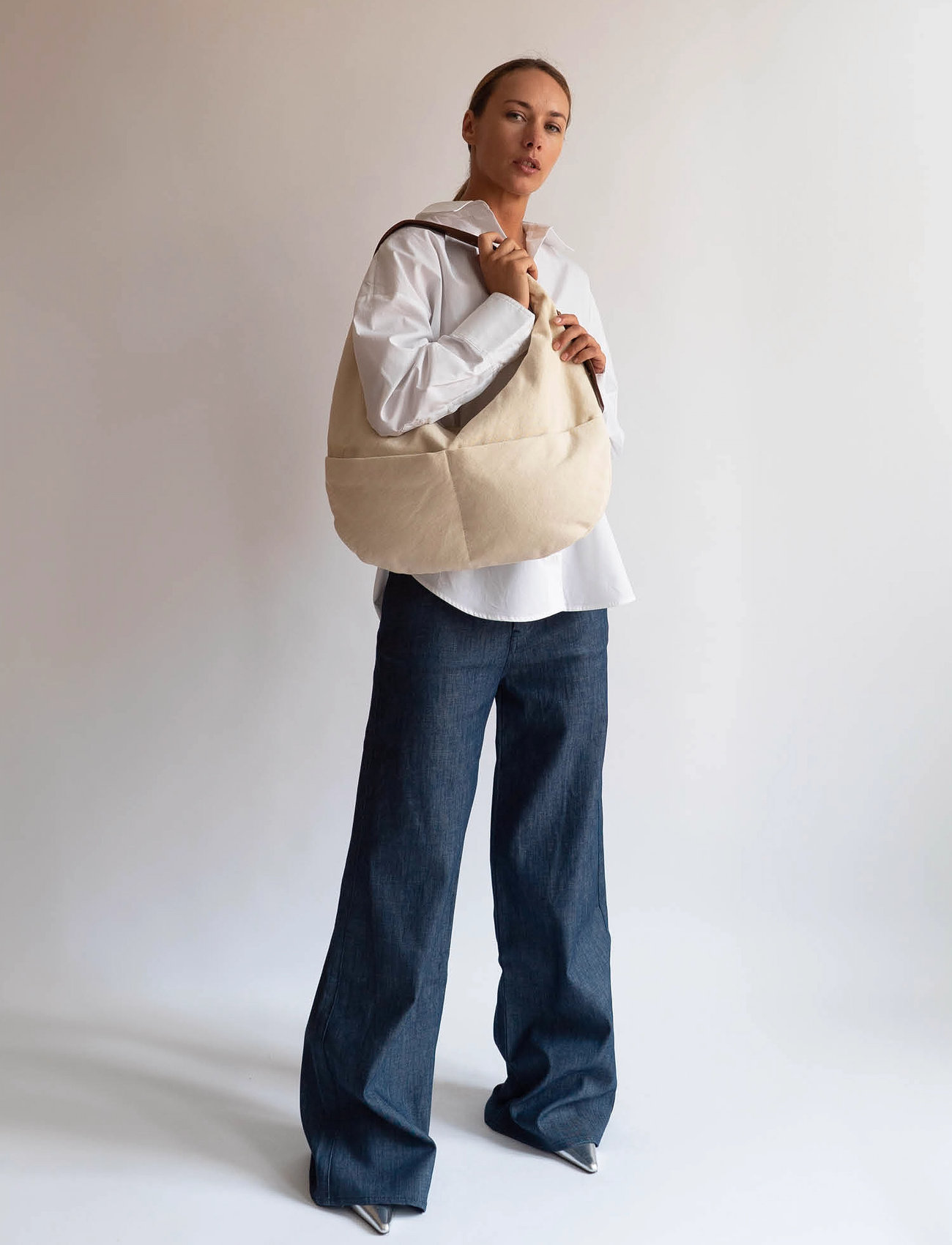 HVISK Terra Denim, One Size, White, Tasker > Små Skuldertasker-Crossbody-Tasker, Dame