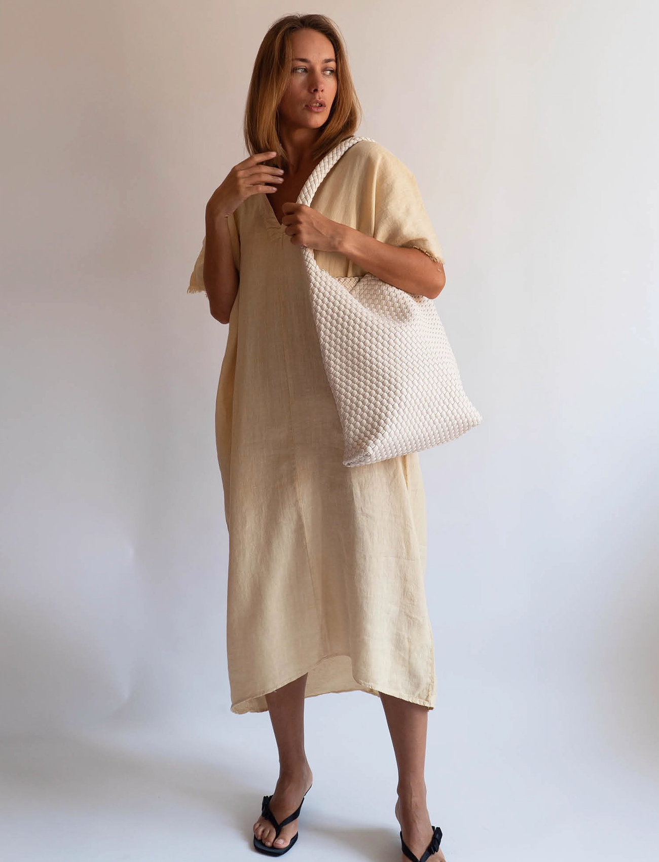 HVISK Hobo Braided Soft Structure, One Size, Beige, Tasker > Totes, Dame