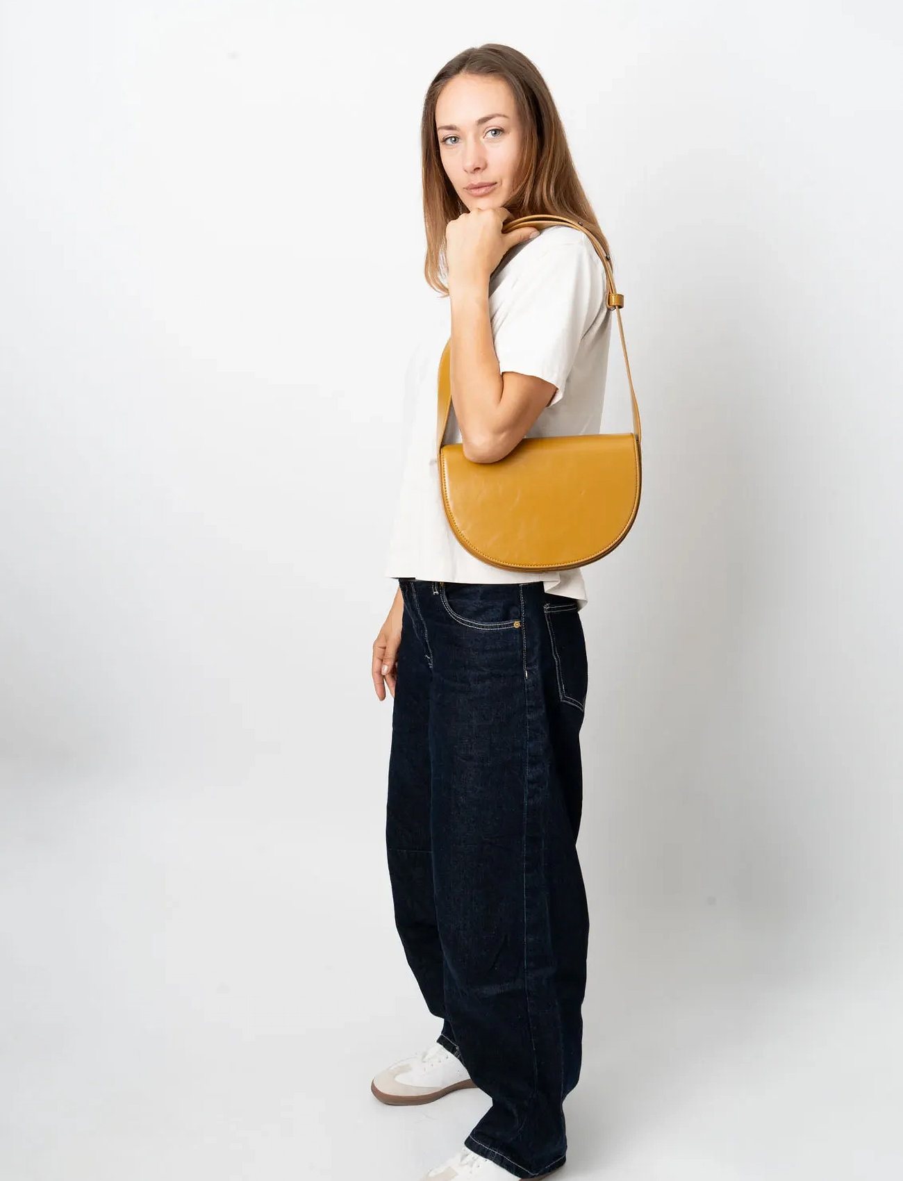 HVISK Cliff Glossy Structure, One Size, Yellow, Tasker > Crossbody-Tasker, Dame
