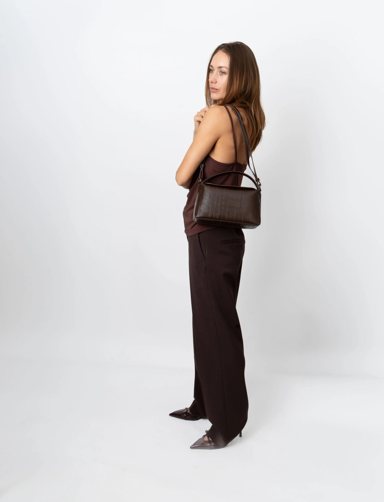 HVISK Note Stroke Structure, One Size, Brown, Tasker > Crossbody-Tasker, Dame