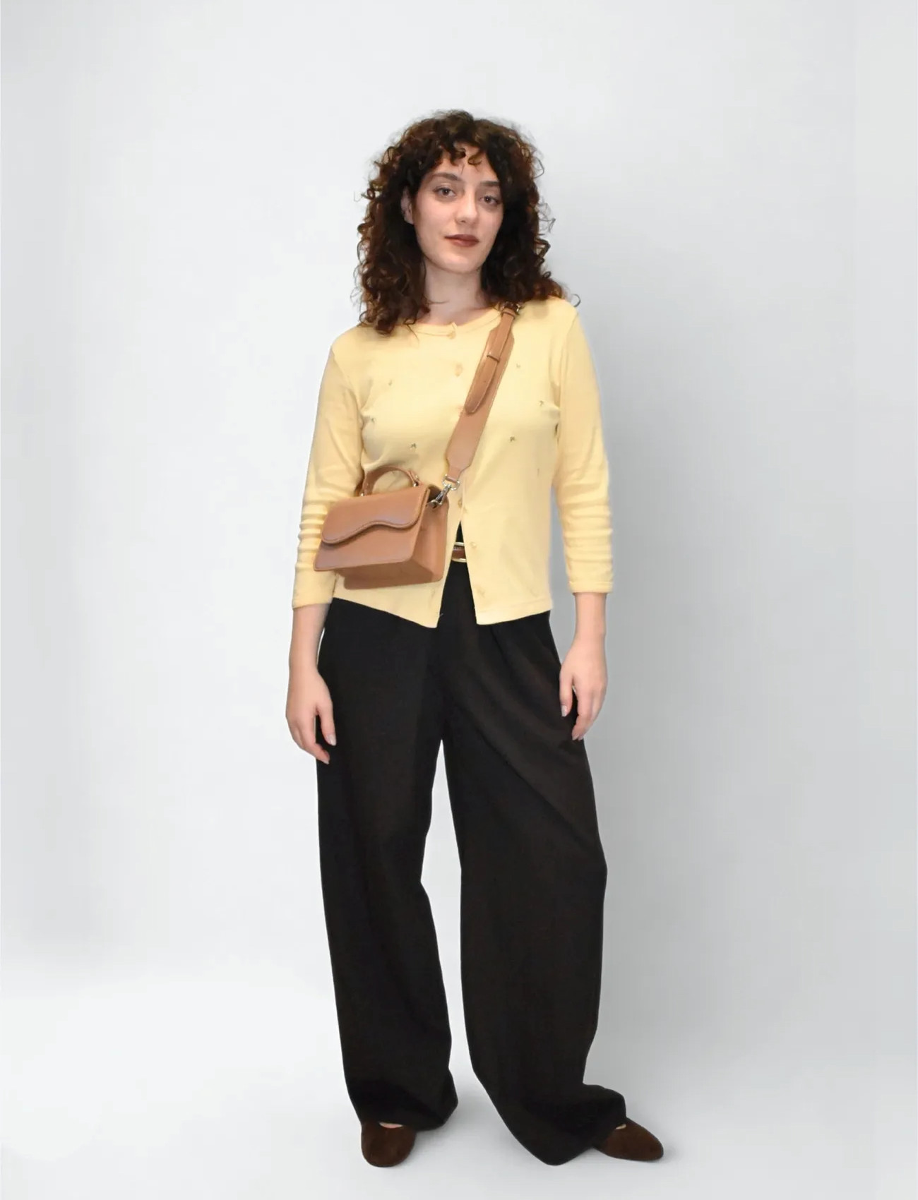HVISK Crane Glossy Structure, One Size, Brown, Tasker > Tasker Med Tophåndtag, Dame