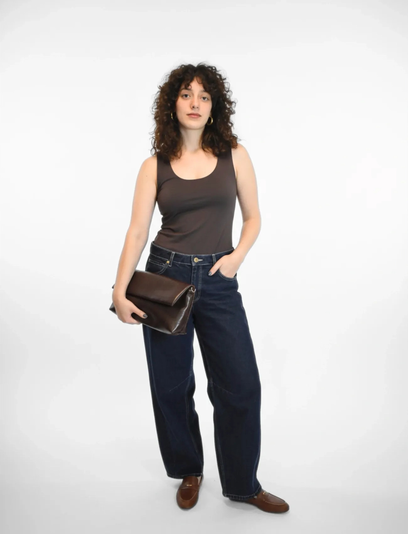 HVISK Arlene Glossy Structure, One Size, Brown, Tasker > Små Skuldertasker-Crossbody-Tasker, Dame