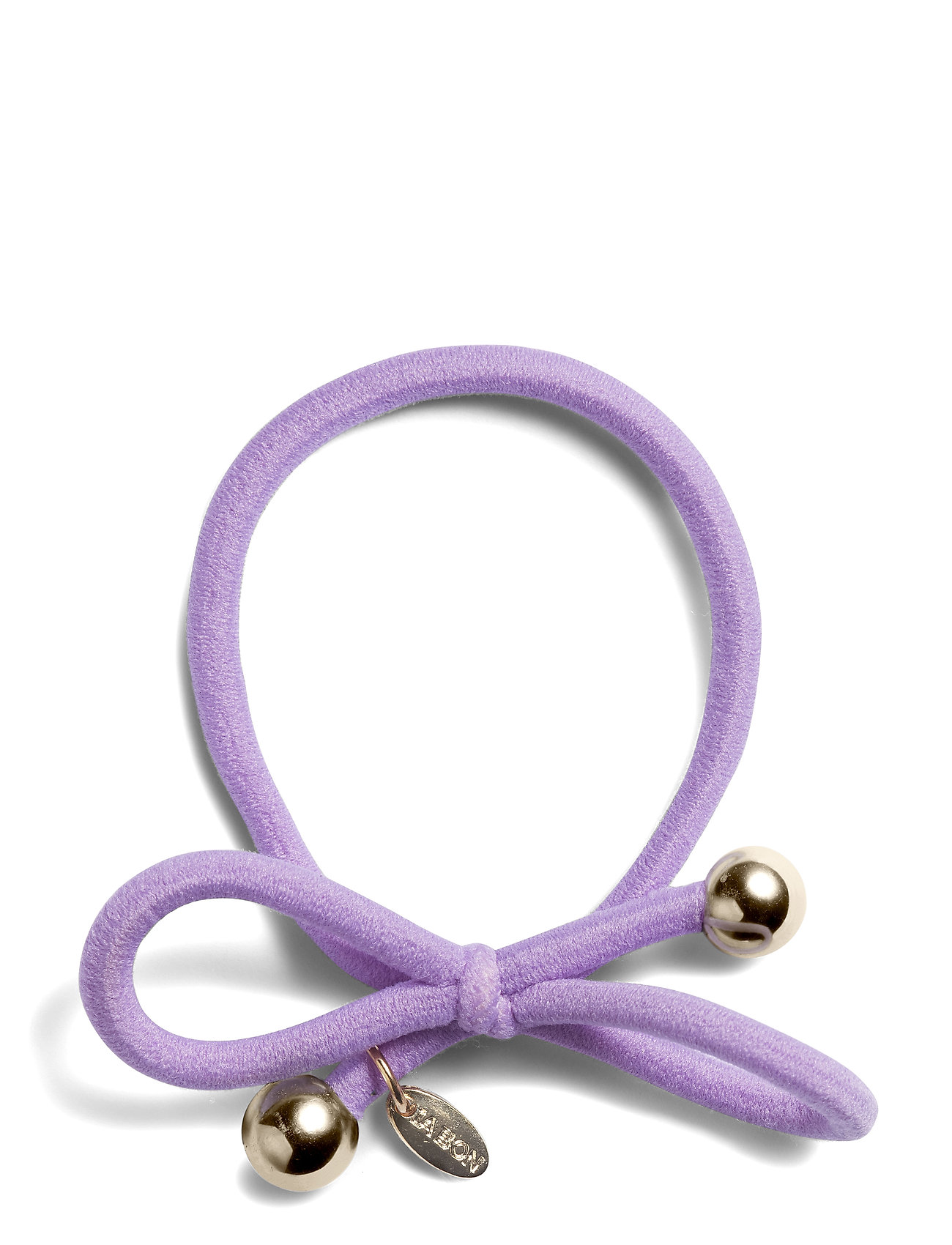 Hair Tie With Gold Bead - Lilac Purple Ia Bon