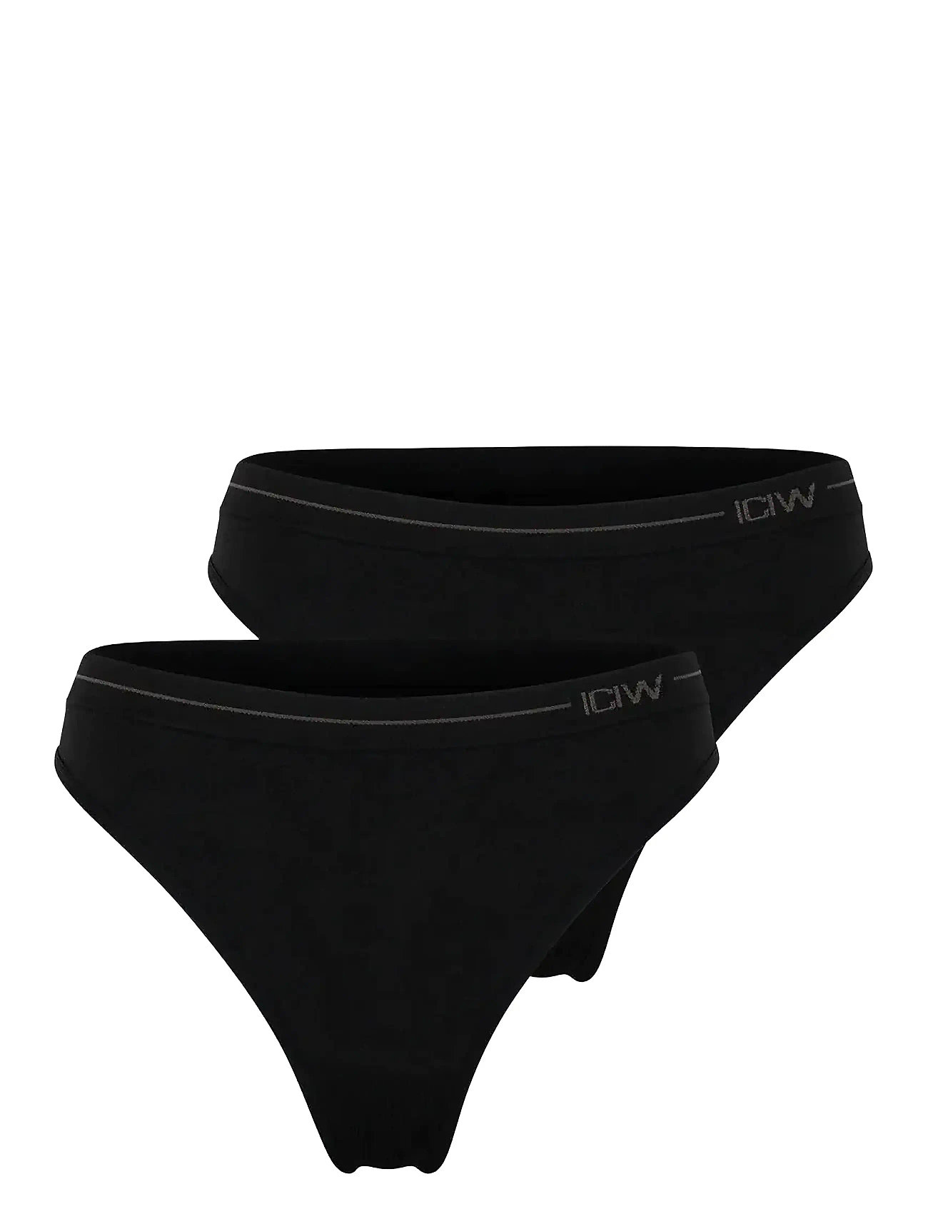 ICANIWILL Everyday Seamless Stringtanga 2-Pack Schwarz - XS - Damen