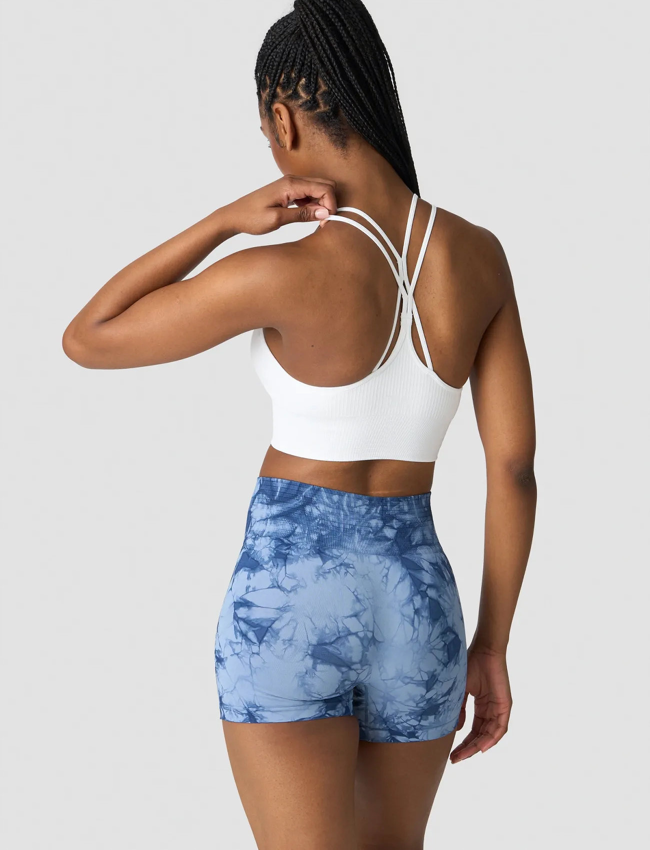 ICANIWILL Ribbed Define Seamless Sports Bra, M, White, Sport Clothing > Sport Bras - All, Dame