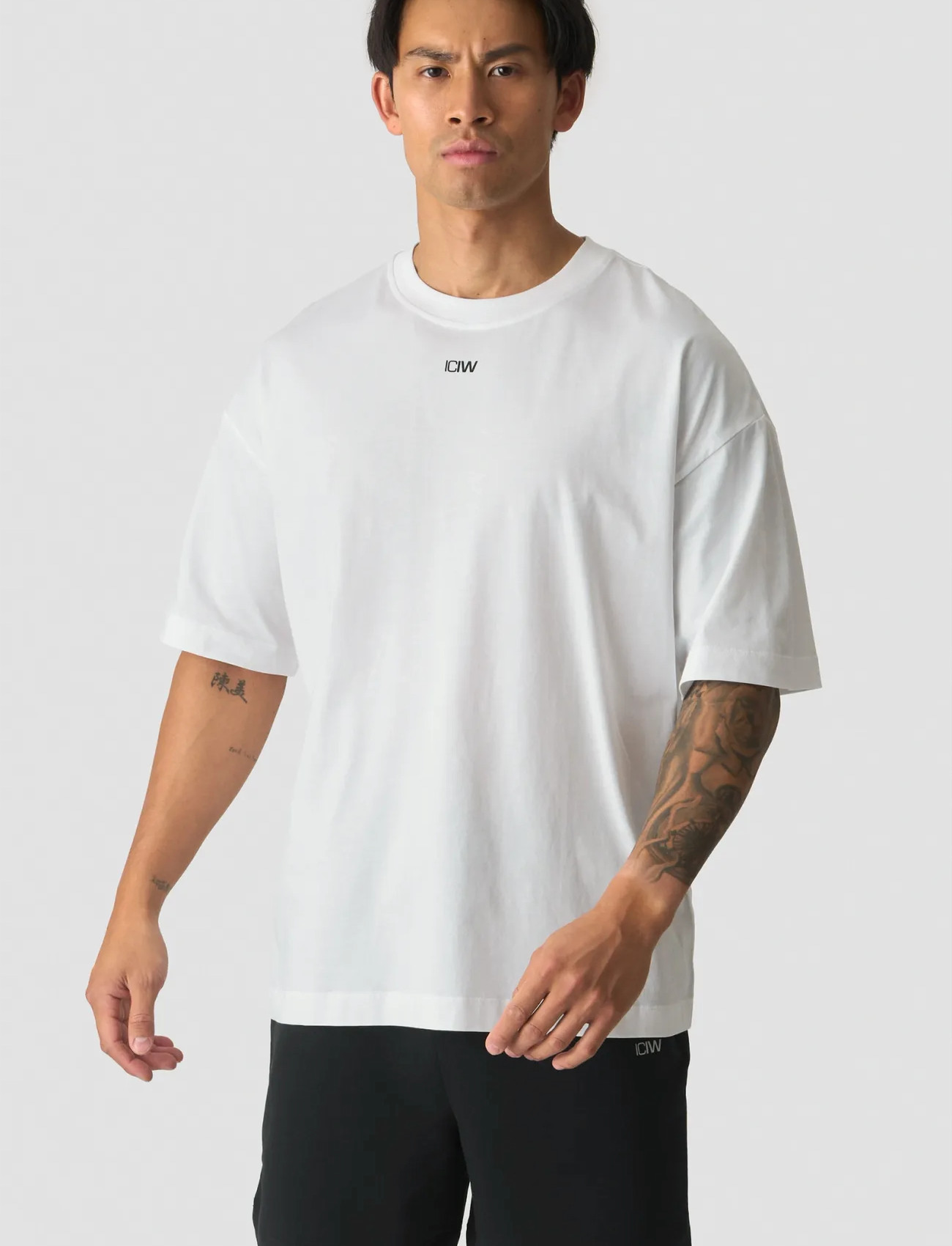 ICANIWILL Everyday Oversized T-Shirt Print M, M, White, Sport Overdele > Sport T-shirts, Herre