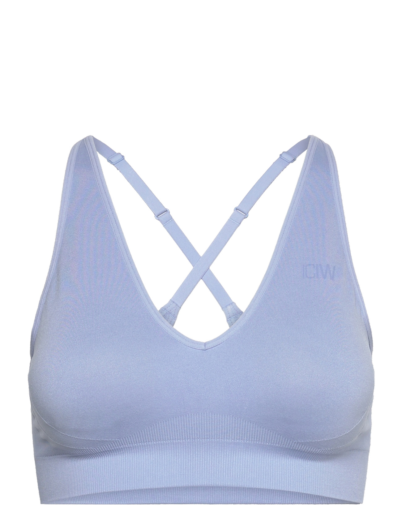 ICANIWILL Sculpt Seamless V-Neck Sports Bra, XL, Blue, Sport Clothing > Sport Bras - All, Dame