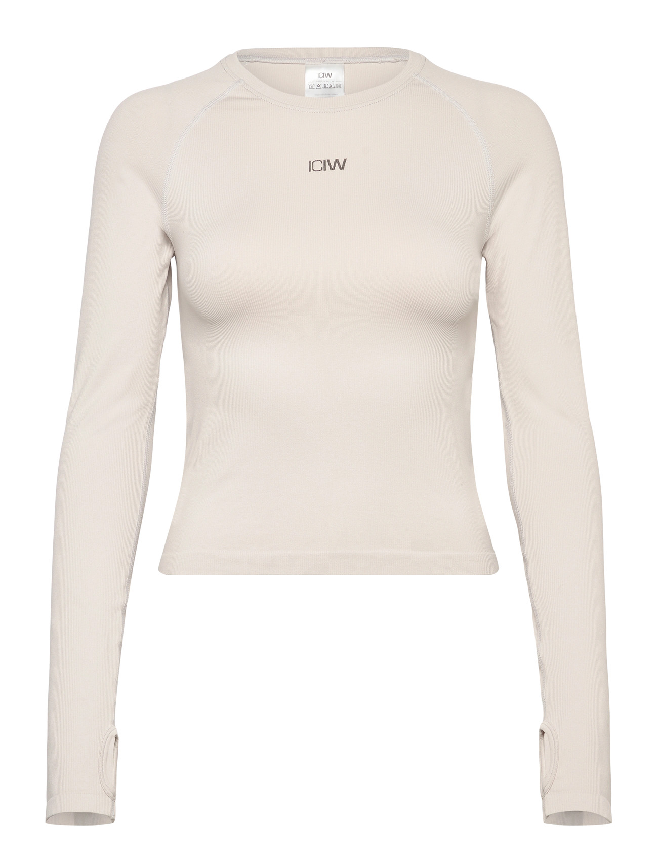ICANIWILL Sculpt Seamless Ribbed Ls W, S, Cream, Sports Overdele & T-shirts > Sport Long Sleeve Overdele, Dame