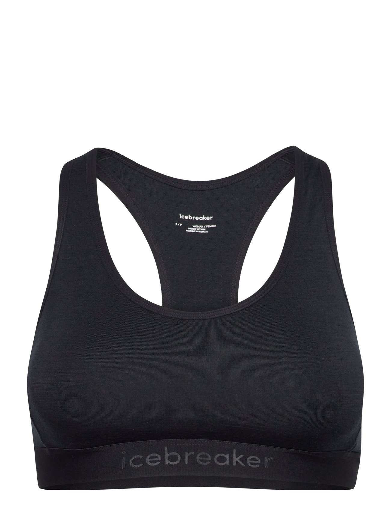 Icebreaker Women Merino Blend 125 Z Knit™ Racerback Bra Svart