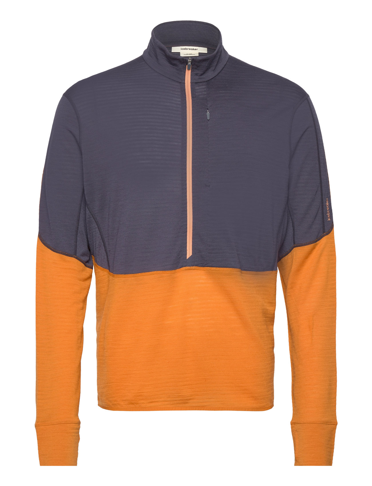 Icebreaker M Mer 200 Realfleece Descender Ls Half Orange