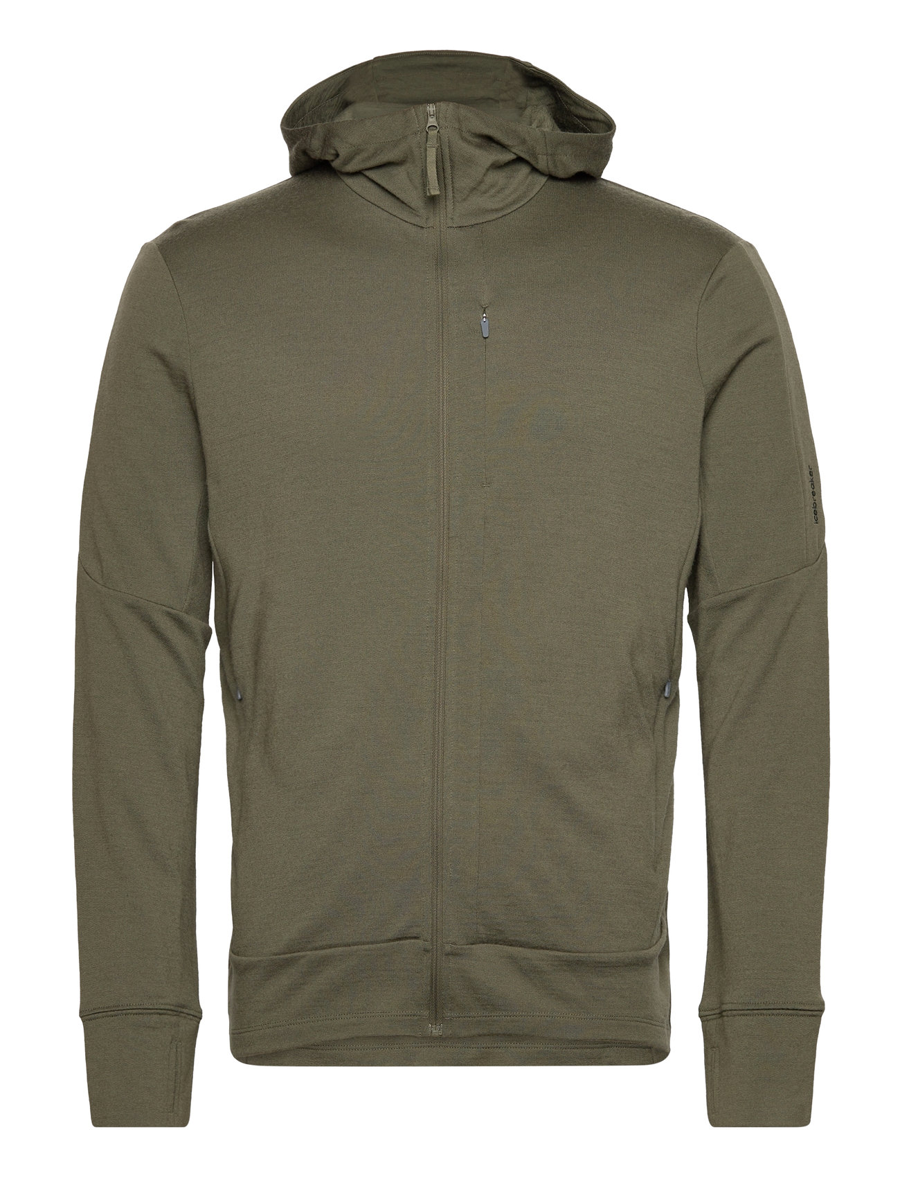 Icebreaker M Mer 260 Quantum Iv Ls Zip Hoodie Khaki Green