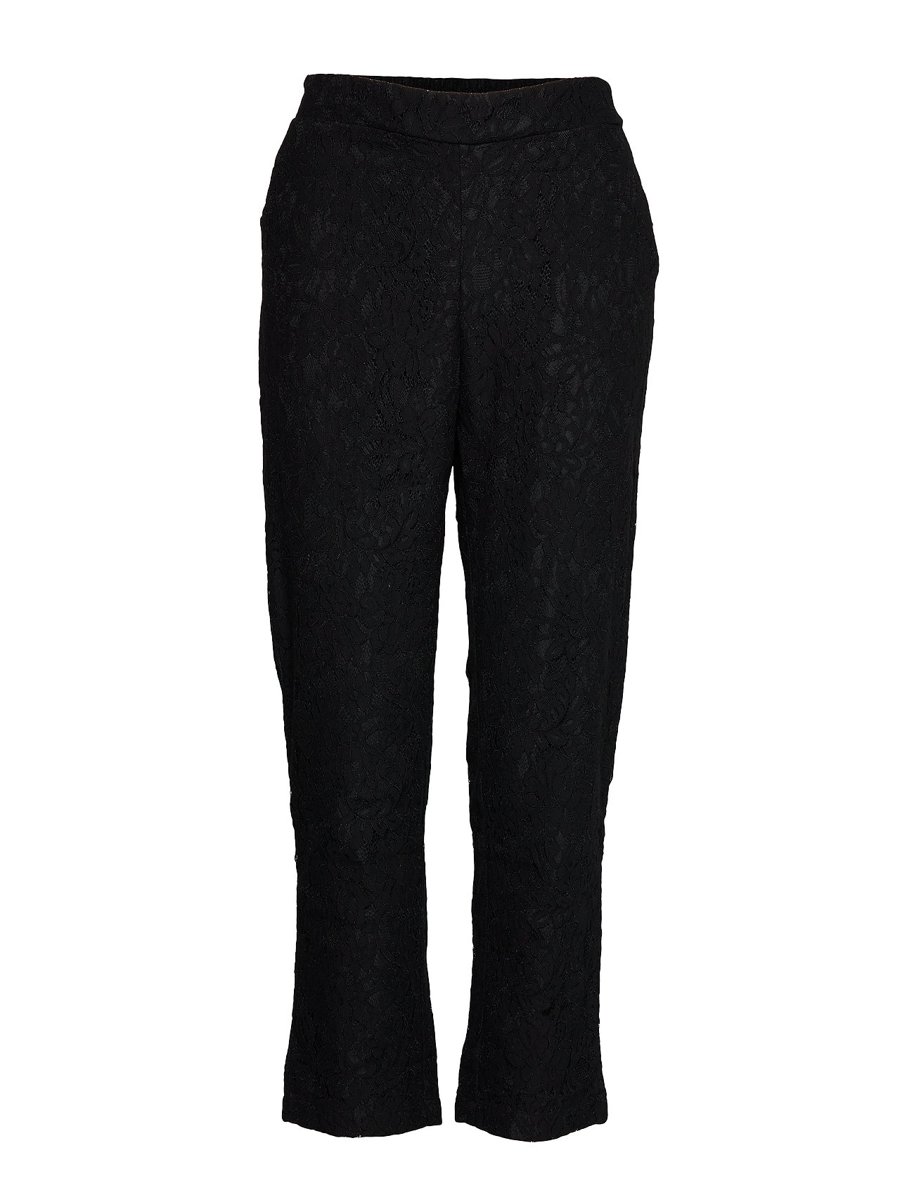 ICHI Ihimala Pa Byxa Med Raka Ben Svart [Color: BLACK ][Sex: Women ][Sizes: 34,36,38,40,42 ]