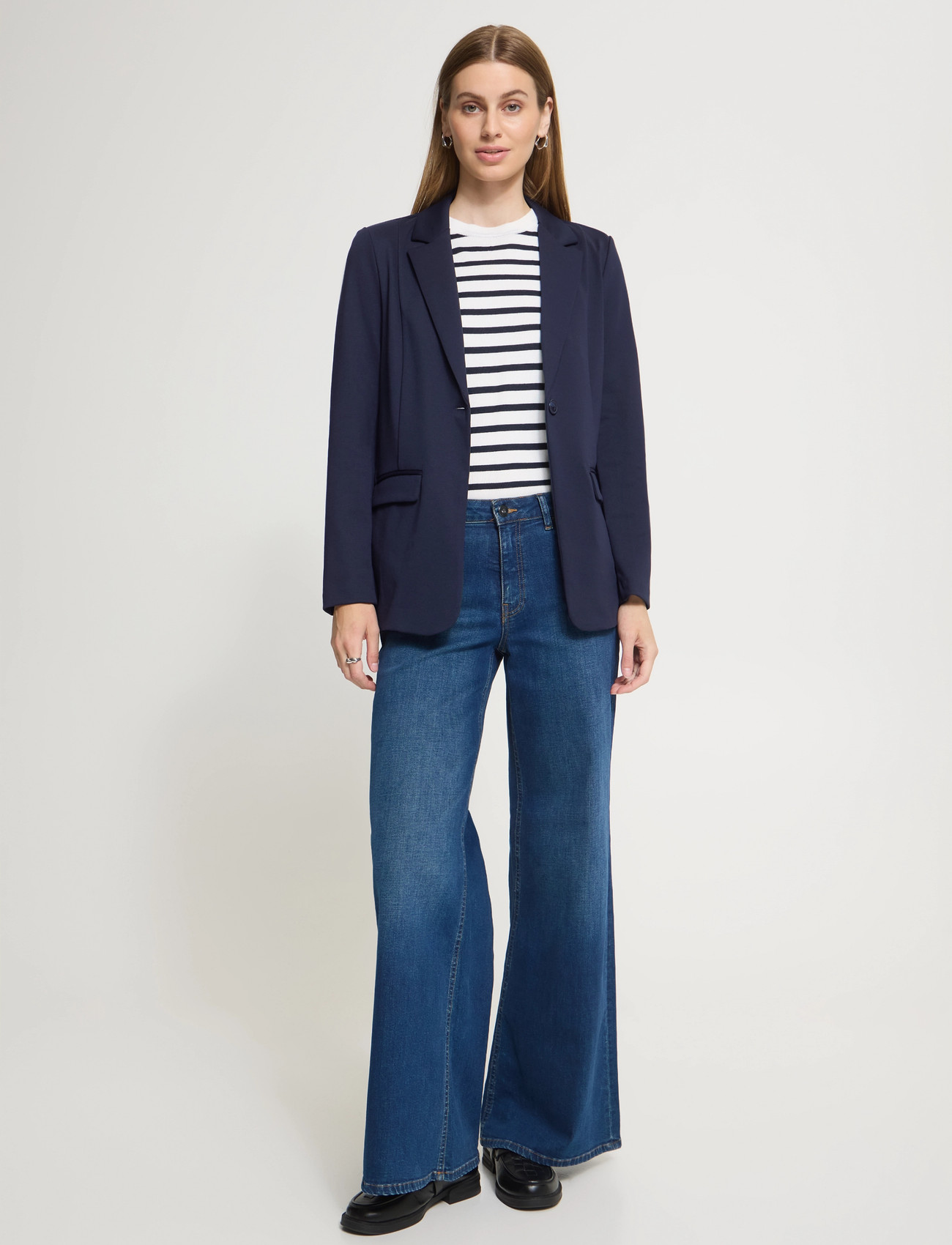 ICHI Ihkate Sus Long Bl4, XS, Navy, Blazere > Enkeltradede Blazere, Dame