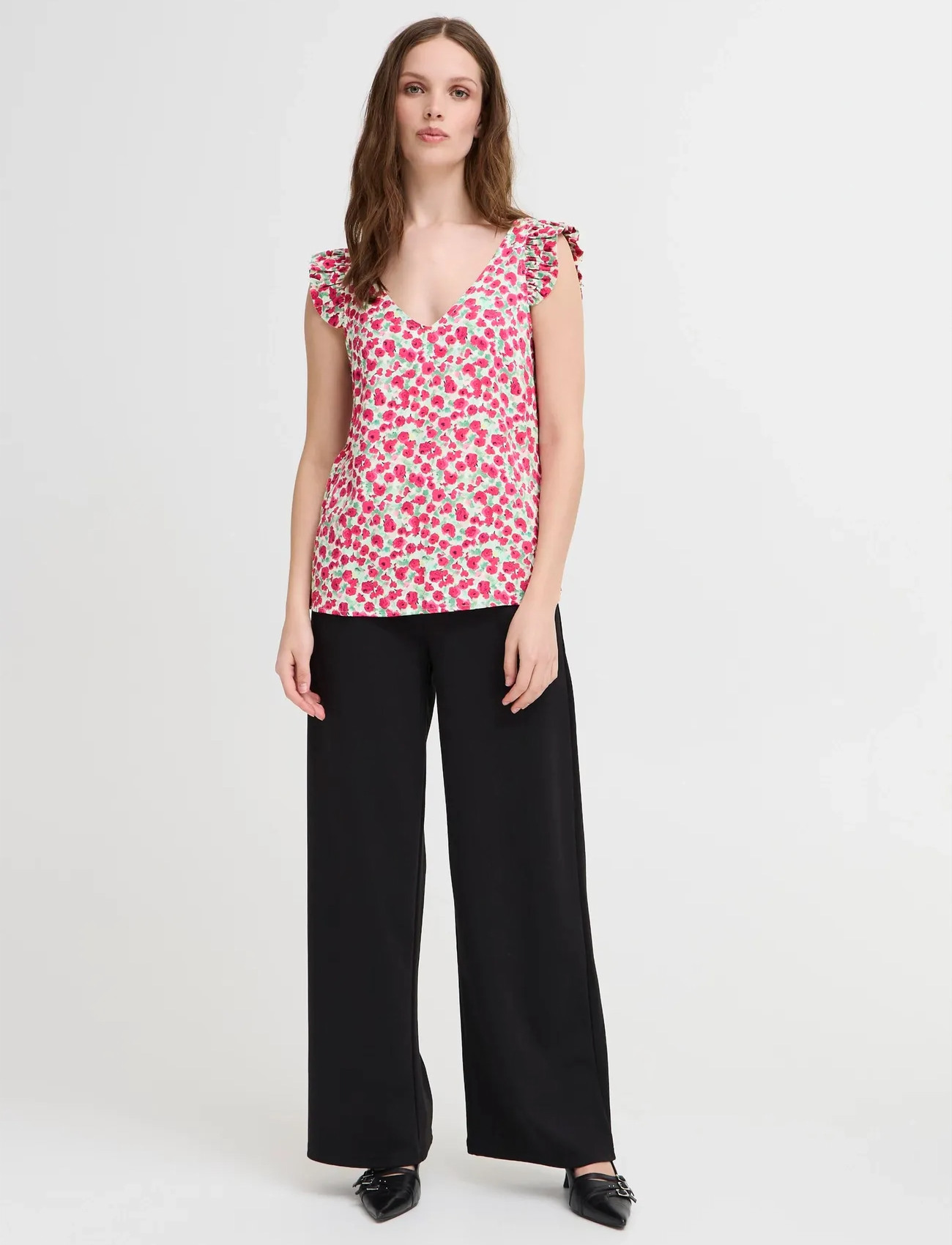 ICHI Ihaya To2, 38, Multi/patterned, Bluser > Uden Ærmer, Dame