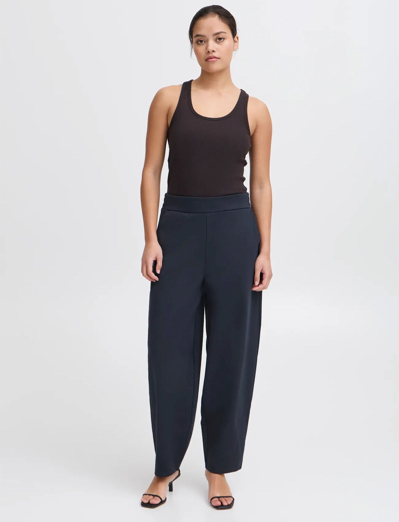 ICHI Ihkate Barrel Pa, XXL, Navy, Trousers > Barrel Trousers, Dame