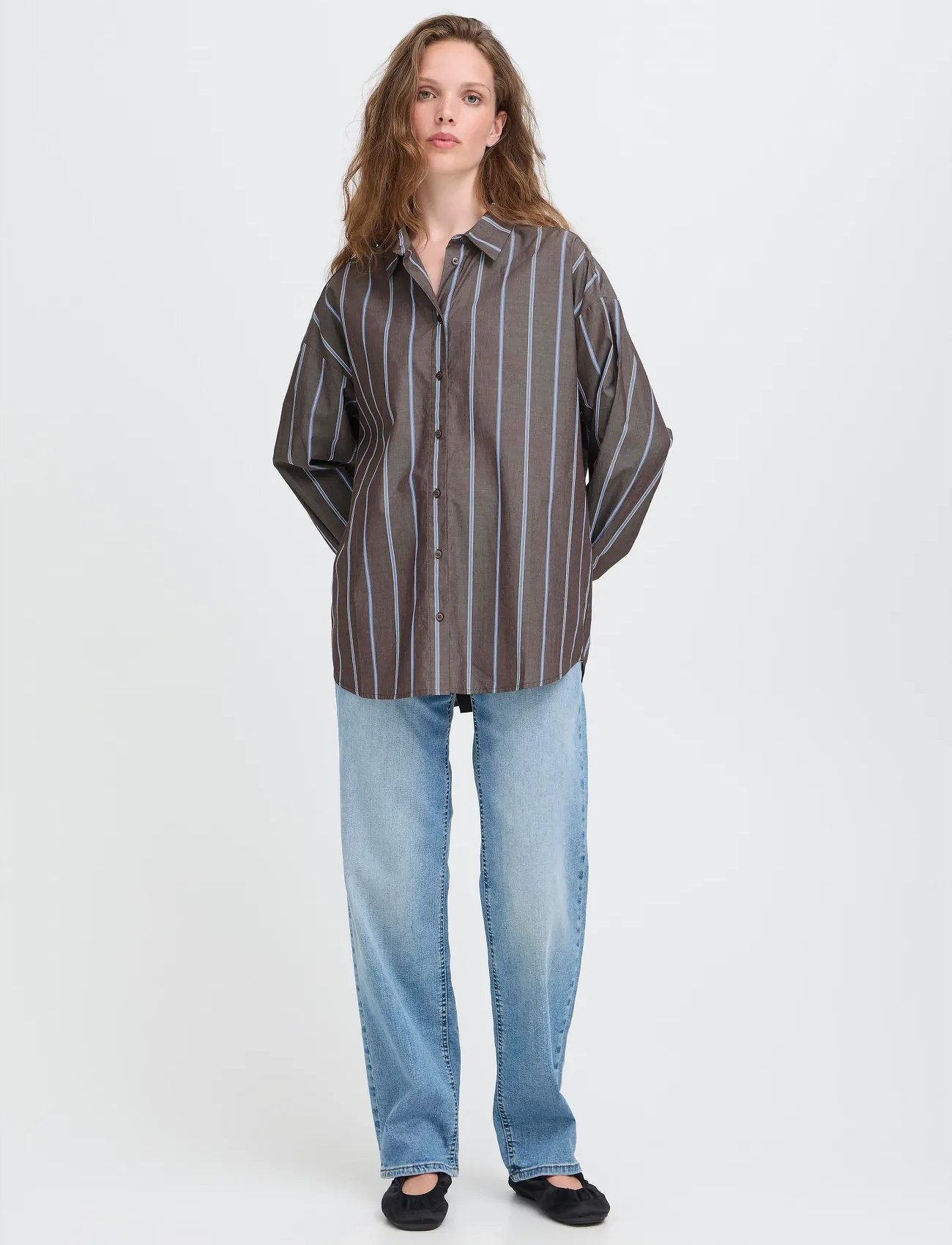ICHI Ihsadia Sh2, 36, Brown, Skjorter > Langærmede, Dame