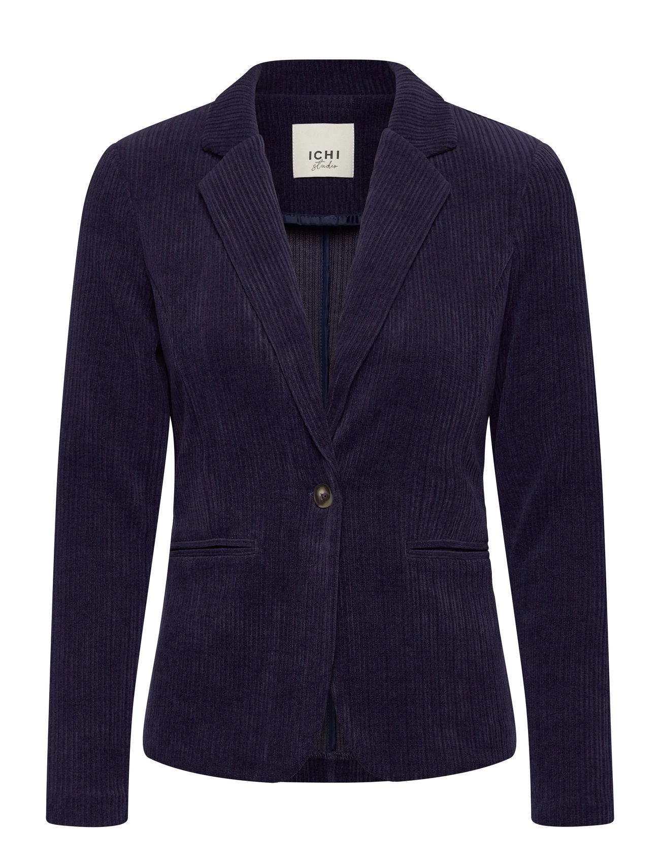 ICHI Ihkate Corduroy Bl3, XXL, Navy, Blazere > Enkeltradede Blazere, Dame