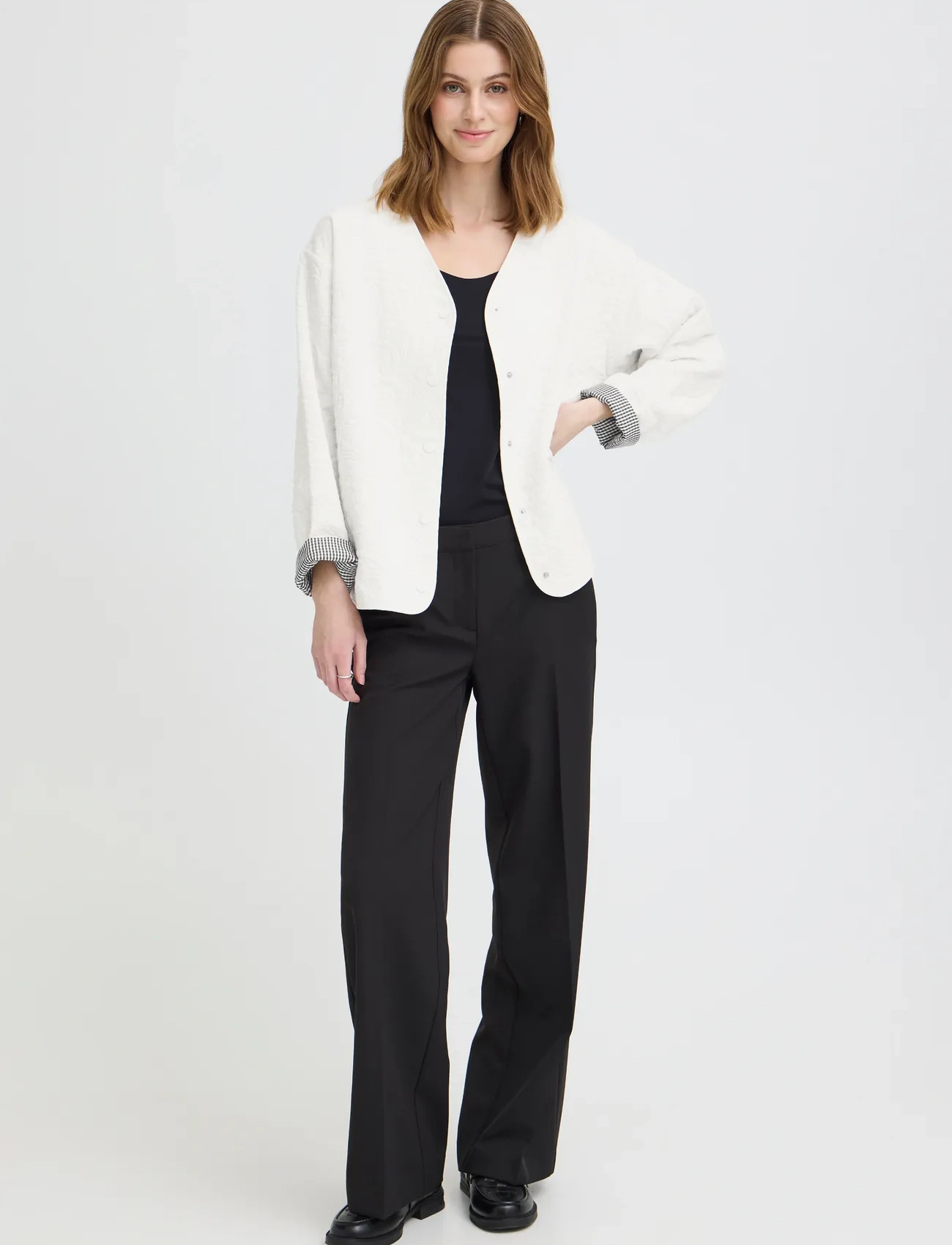 ICHI Ihkate Quilted Ja5, XL, White, Jakker > Quiltede Jakker, Dame