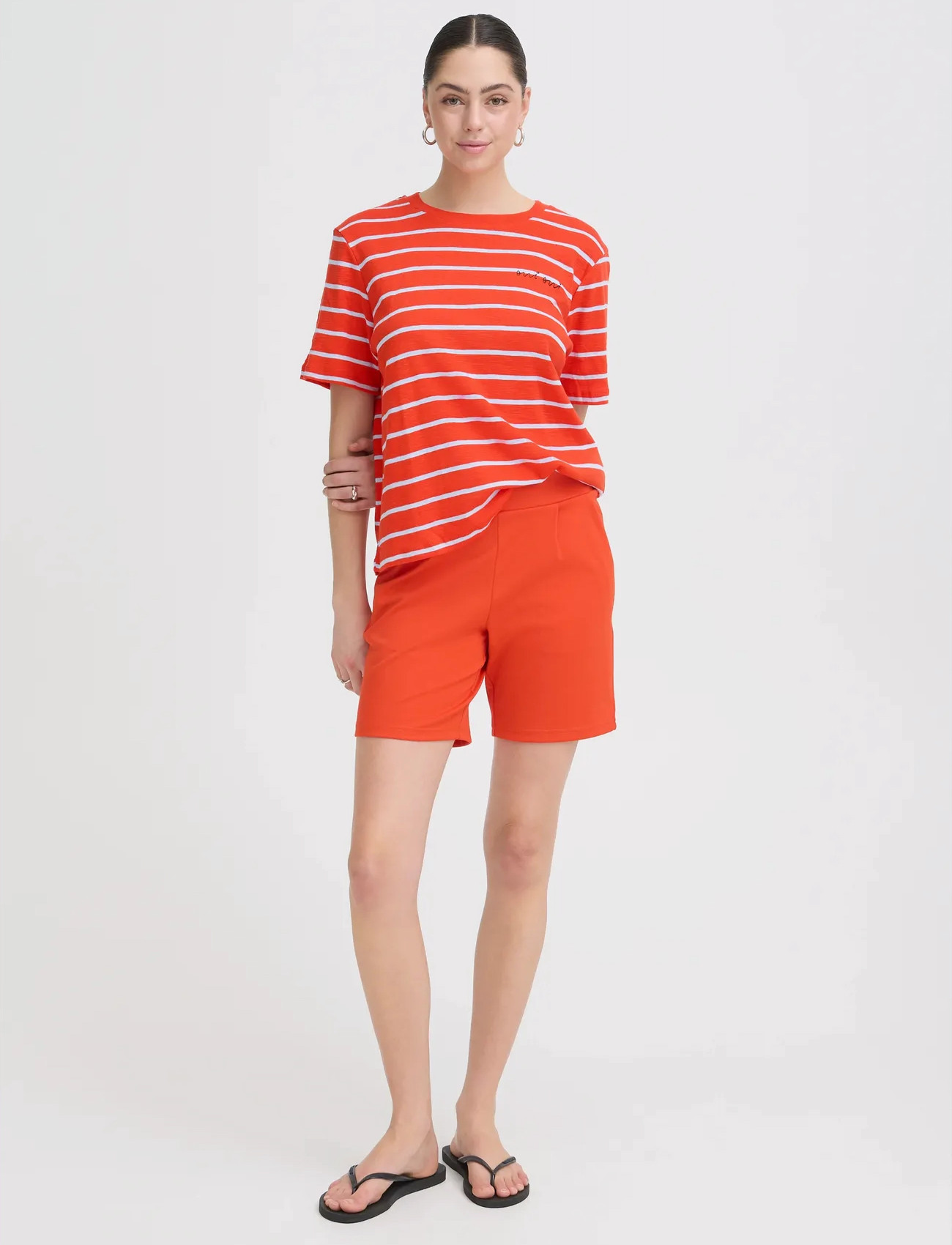ICHI Ihnova Ss3, M, Orange, T-Shirts & Toppe > Kortærmede, Dame