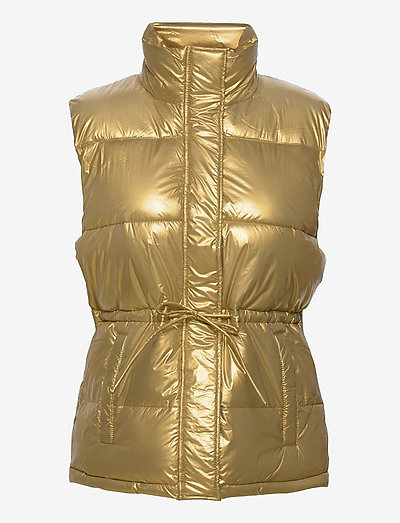 ichi check padded coat