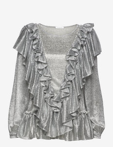 Alex Top - blouses met lange mouwen - silver
