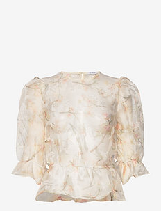 Orlando Top - long sleeved blouses - white/pink floral