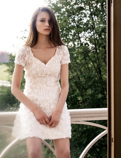 Millie Dress - krótkie sukienki - ivory