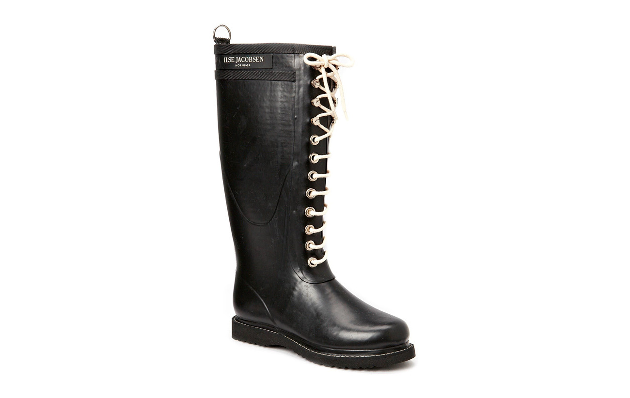 ilse jacobsen black rubber boot