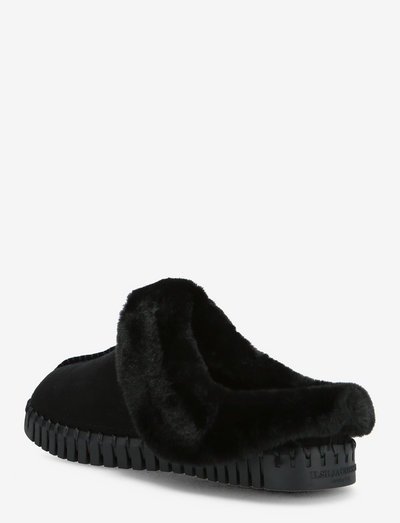 ladies black slippers size 7