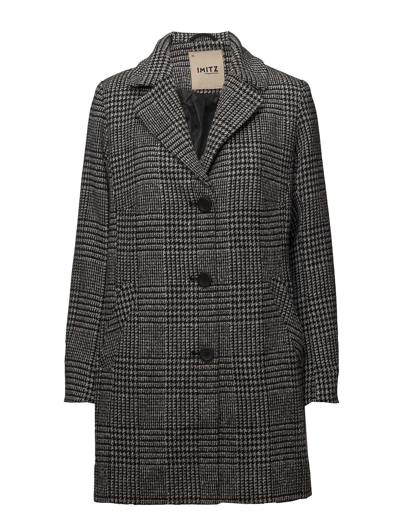 Coat Outerwear Heavy Dunne Lange Jas Zwart Imitz imitz kopen in de aanbieding Coat Outerwear Heavy Dunne Lange Jas Zwart Imitz imitz kopen in de aanbieding