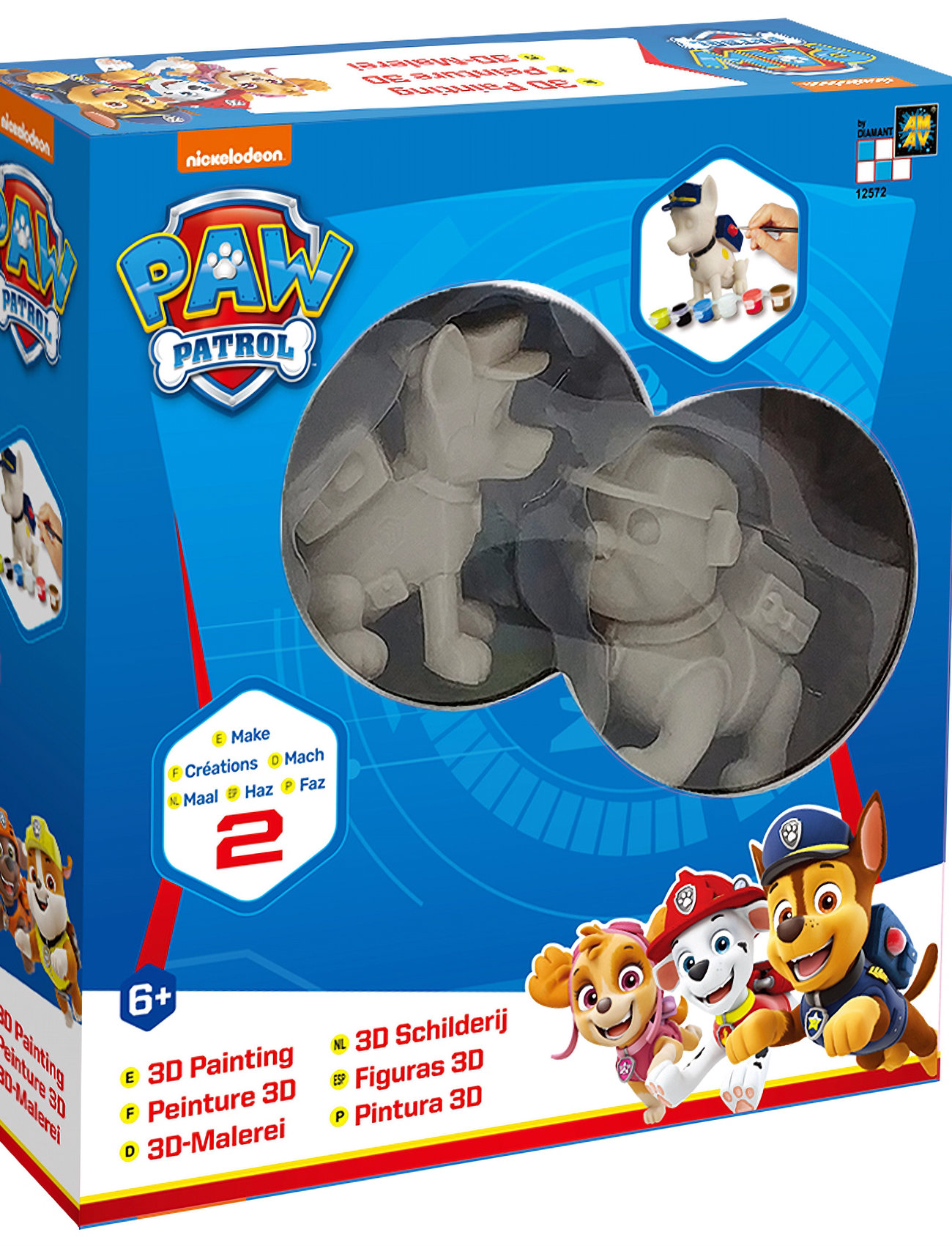Paw Patrol Paint Figures Toys Creativity Drawing & Crafts Drawing Paints Multi/patterned Paw Patrol