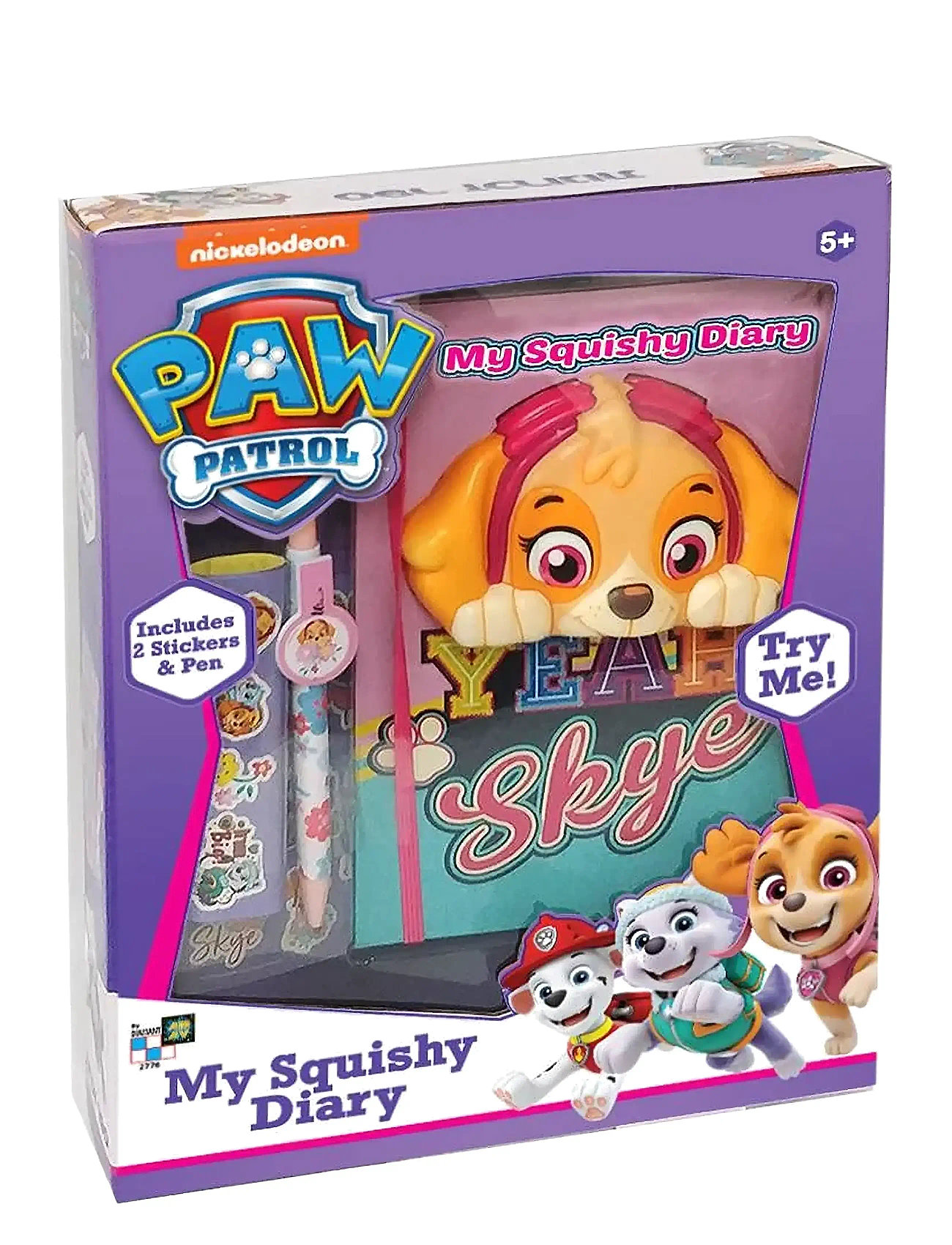 Paw Patrol My Squishy Diary Toys Creativity Drawing & Crafts Craft Craft Sets Multi/patterned Paw Patrol