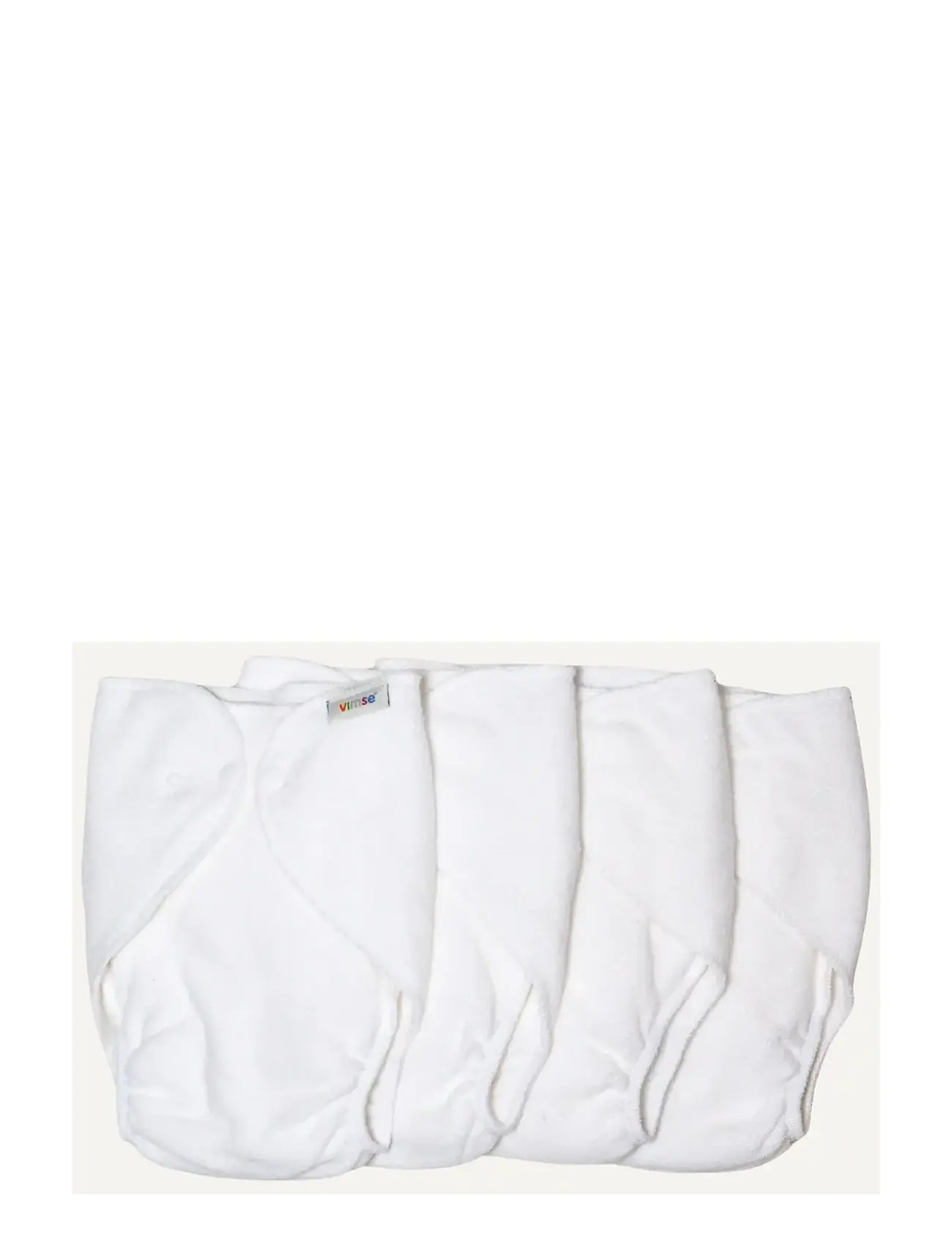 Imse Vimse Terry Diapers, One Size, White 4-P, One Size, White, Pleje Og Hygiejne > Babypleje Accessories, Børn