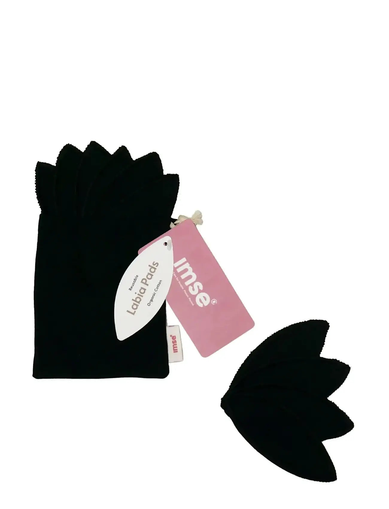 Imse Vimse Labia Pads, Black 10-Pack, One Size, Black, Intimate Care > Menstrual Products, Dame